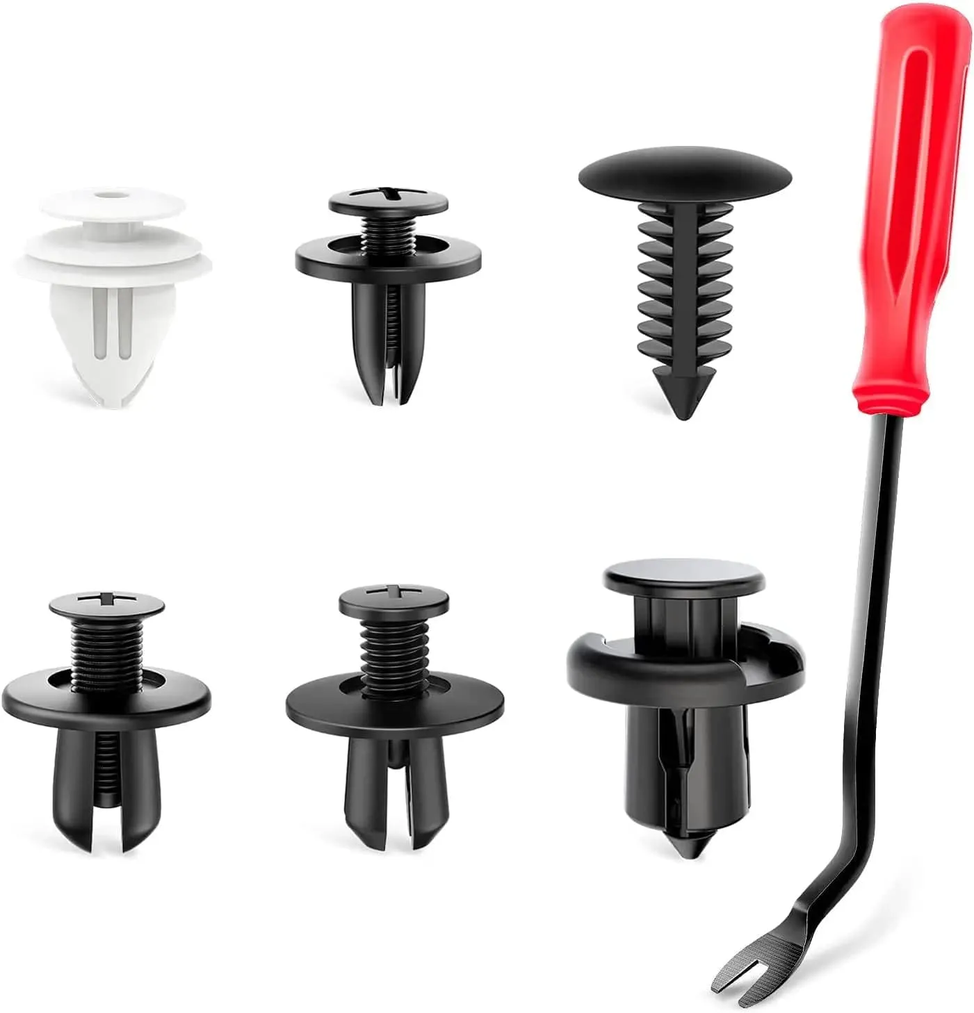 120 Pcs Hole 6mm 7.6mm 8mm 8.8mm 10mm Car Retainer Clips Fastener Remover Expansion Screws Replacement Kit Bumper Push Rivet Clips for GM Ford Honda Chrysler
