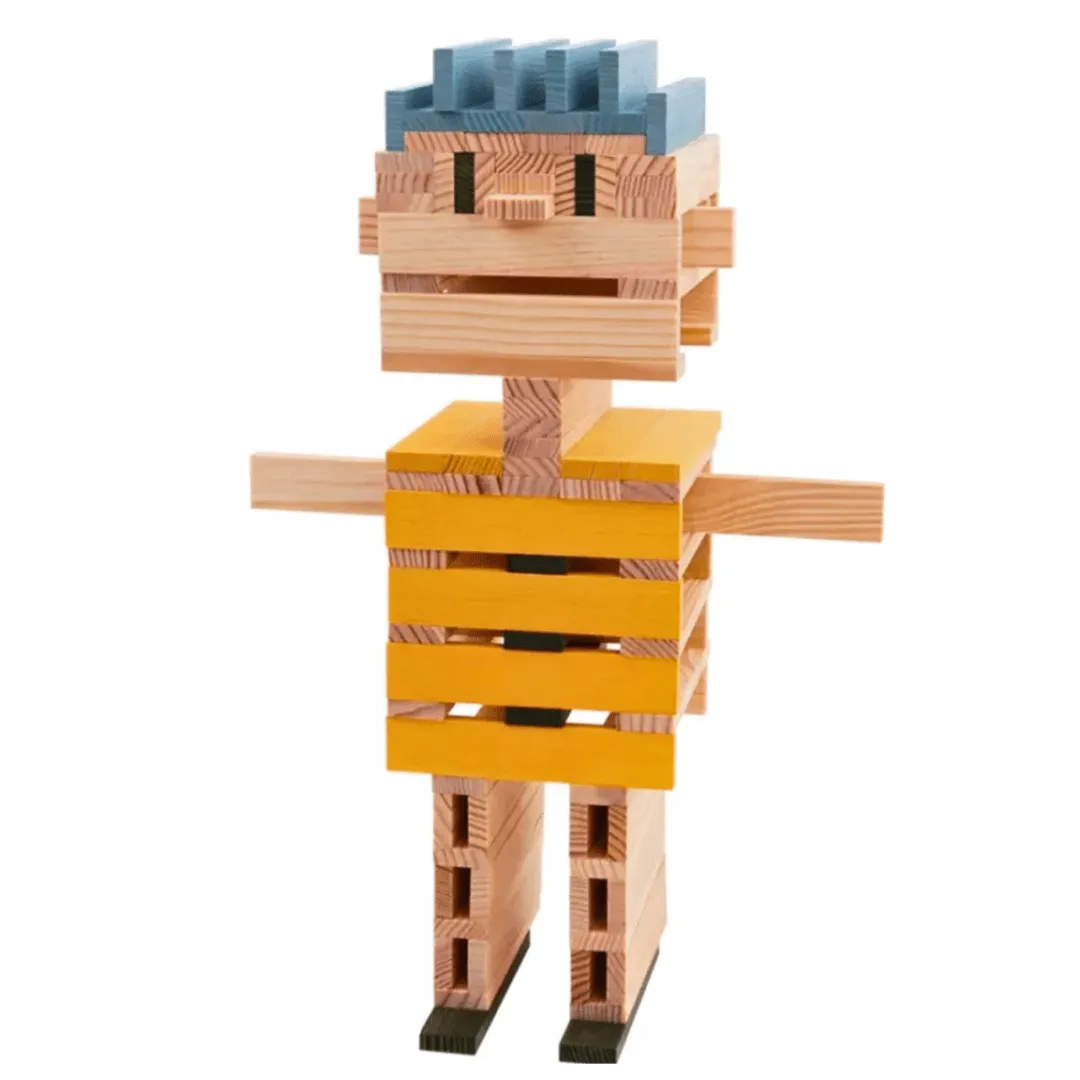 120 Planks - Natural, Light Blue, Yellow, Dark Green