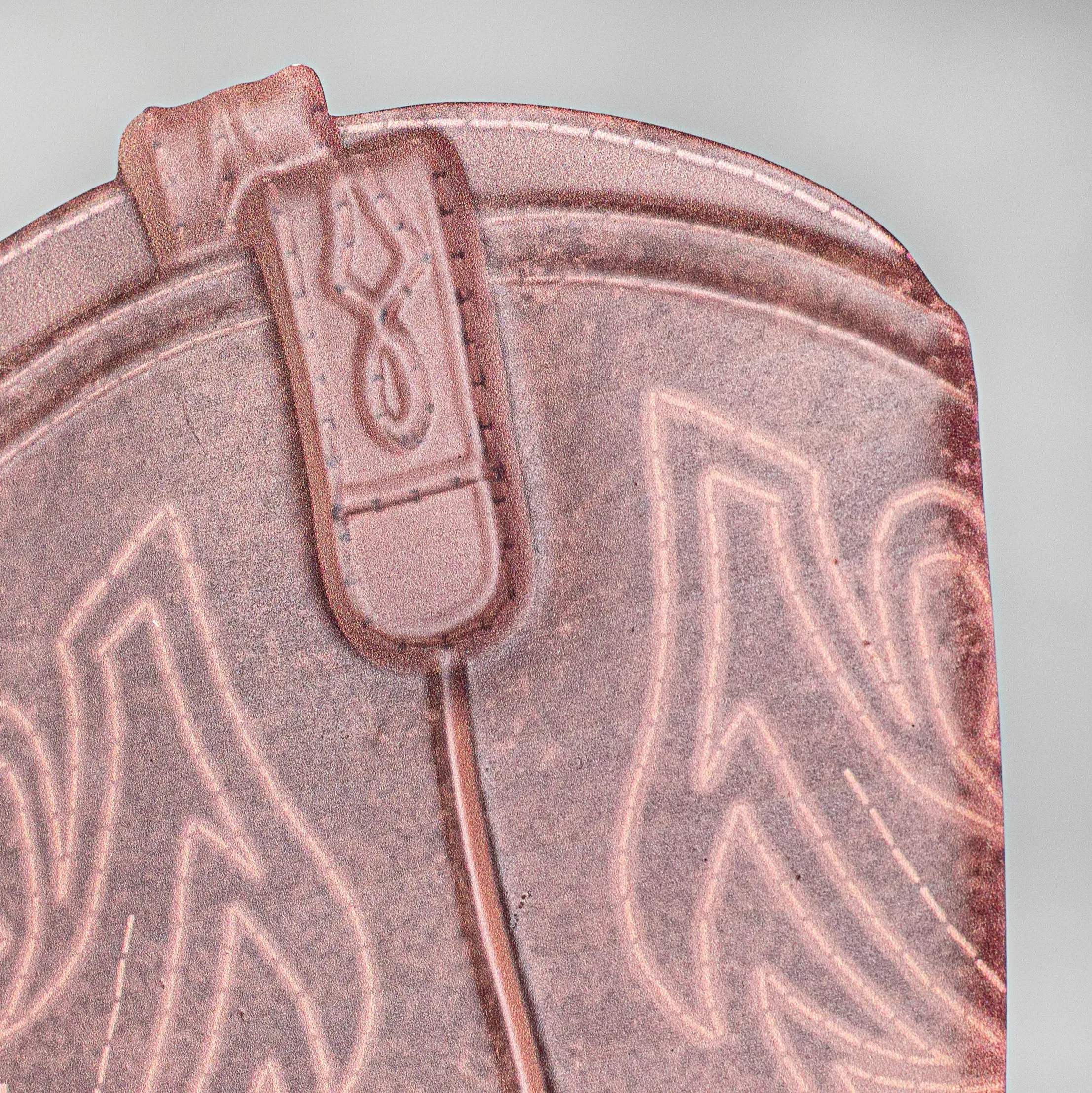 12.5" Metal Embossed Hanger: Classic Cowboy Boot