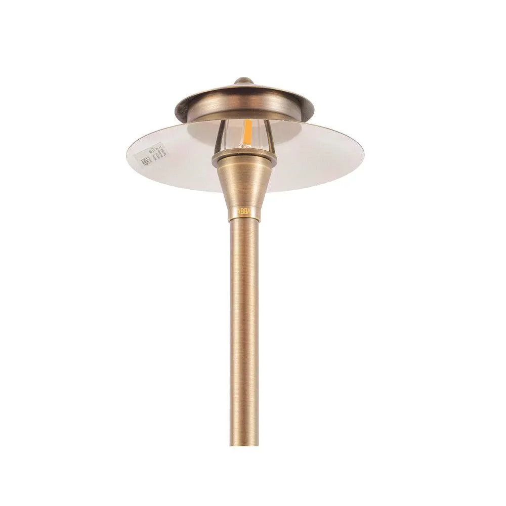 12V LED Landscape Two-Tier Path Light 20.75" Natural Brass