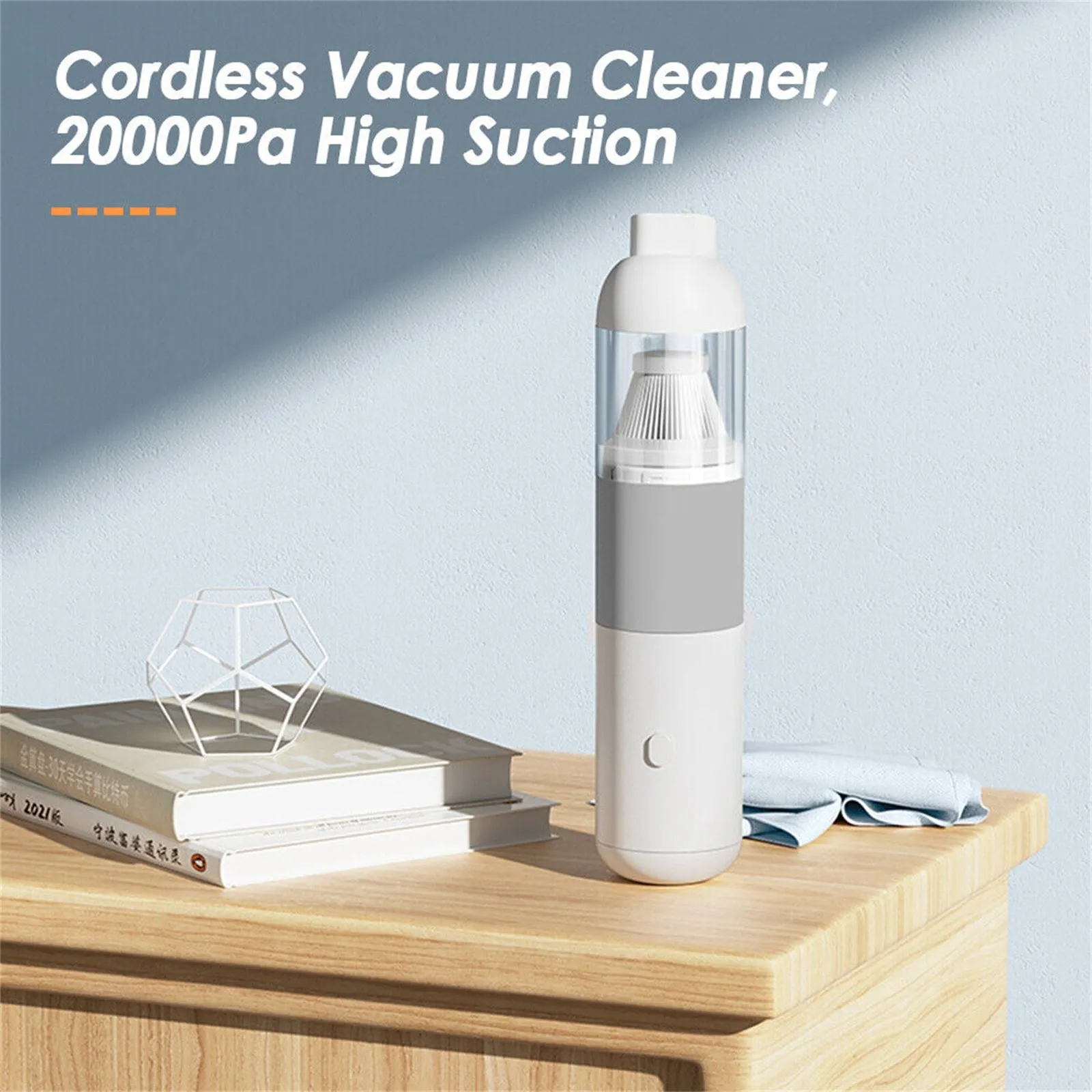 20000pa Powerful Car Vacuum Cleaner Visual Cup Portable Handheld
