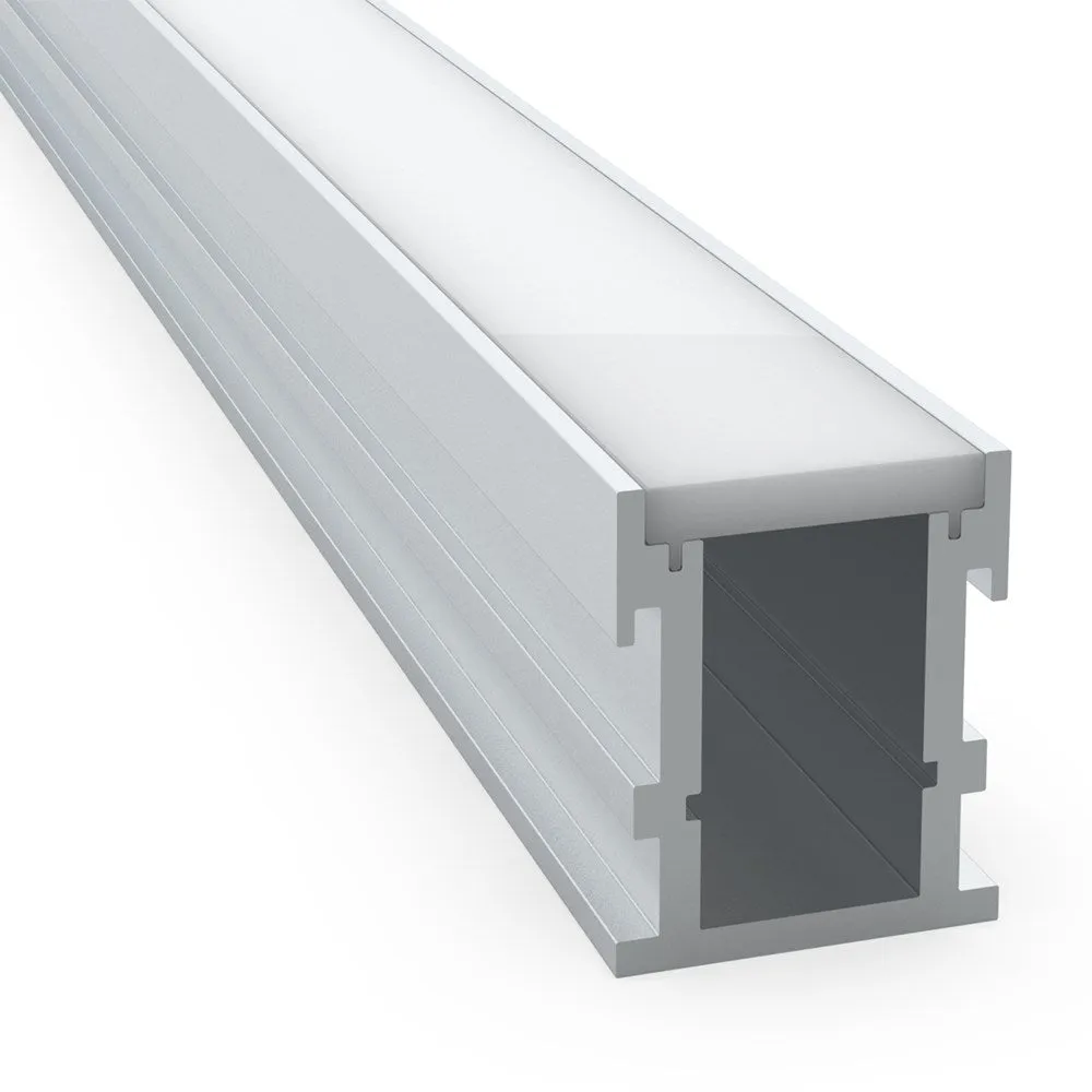 22mm X 22mm Aluminium Walk-On Led Profile 2000mm In Silver, Black Or White