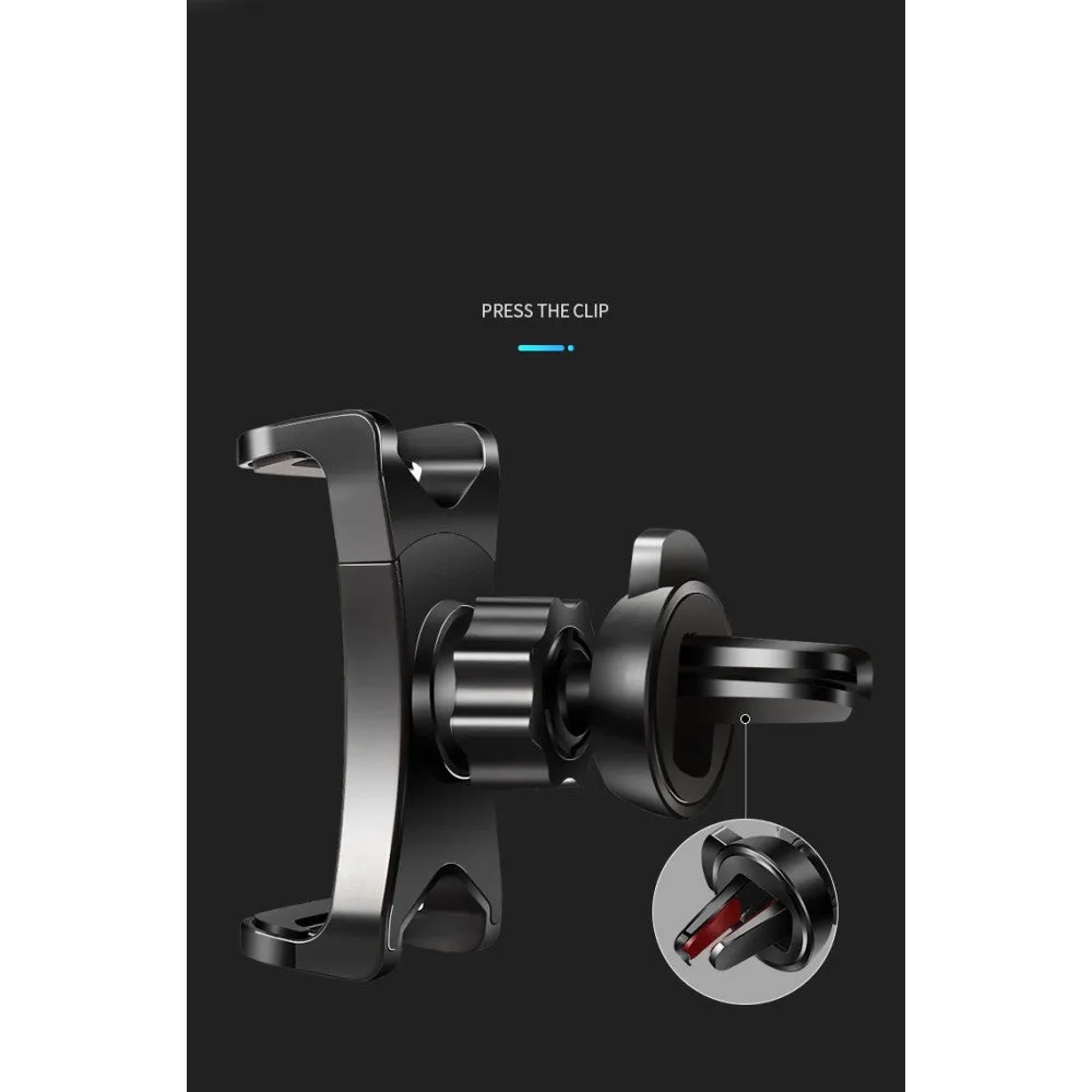 3 in 1 Car GPS Smartphone Holder: Dashboard / Visor Clamp   AC Grid Clip for Plum Boot phone - Black