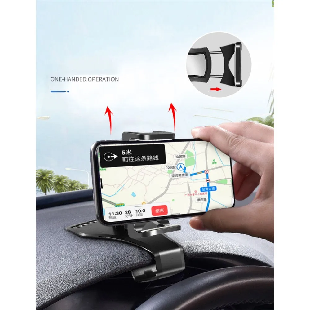 3 in 1 Car GPS Smartphone Holder: Dashboard / Visor Clamp   AC Grid Clip for Plum Boot phone - Black