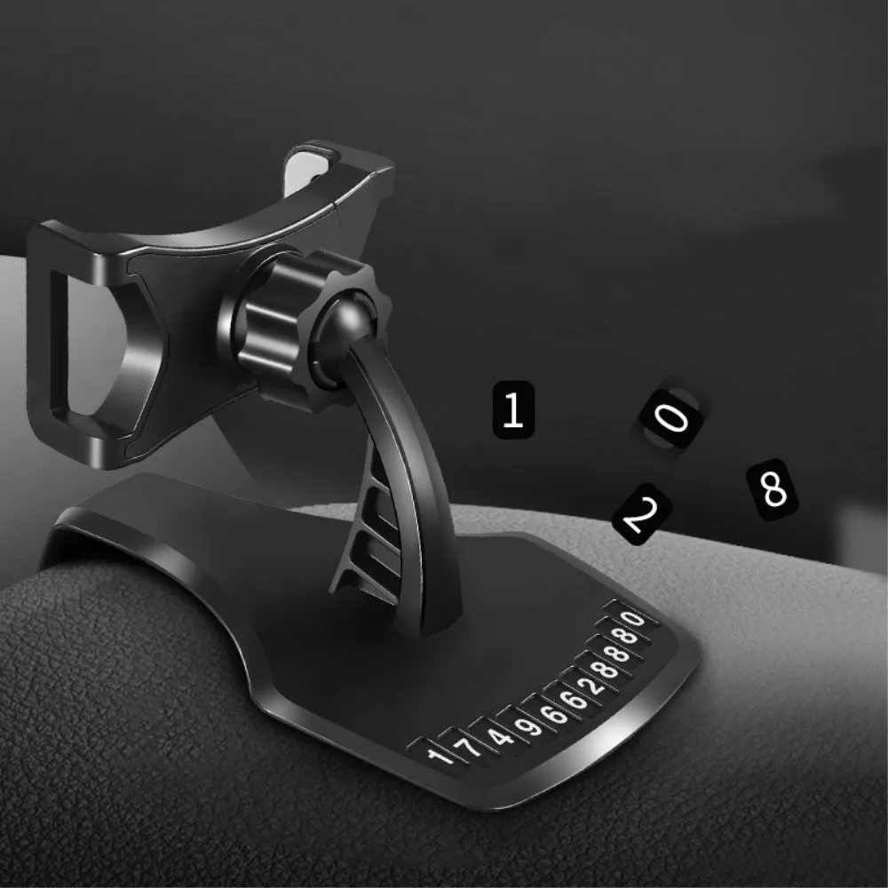 3 in 1 Car GPS Smartphone Holder: Dashboard / Visor Clamp   AC Grid Clip for Plum Boot phone - Black