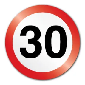 30mph 600mm (Post/Fence Fix)
