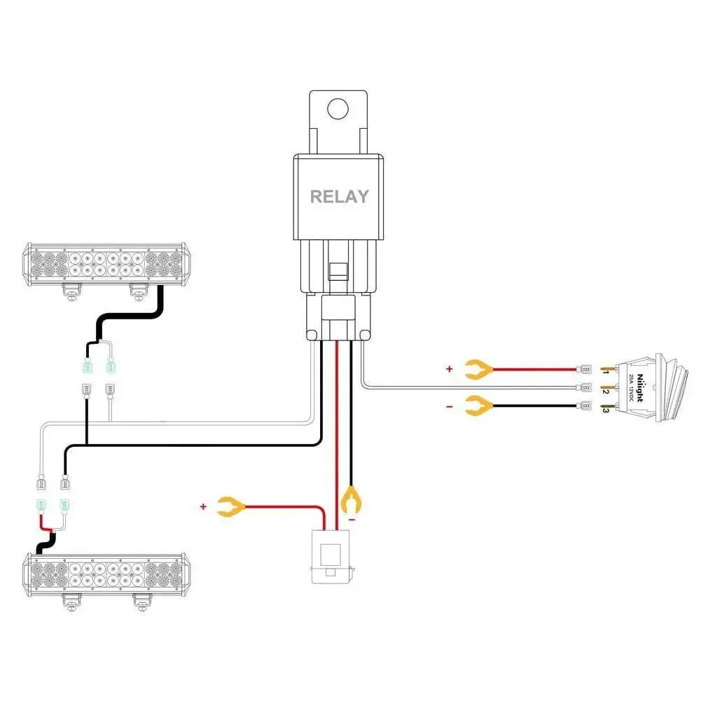 4.8 Inch 18W Flush Mount Flood LED Work Light Kit | 10FT Wire 3Pin Switch