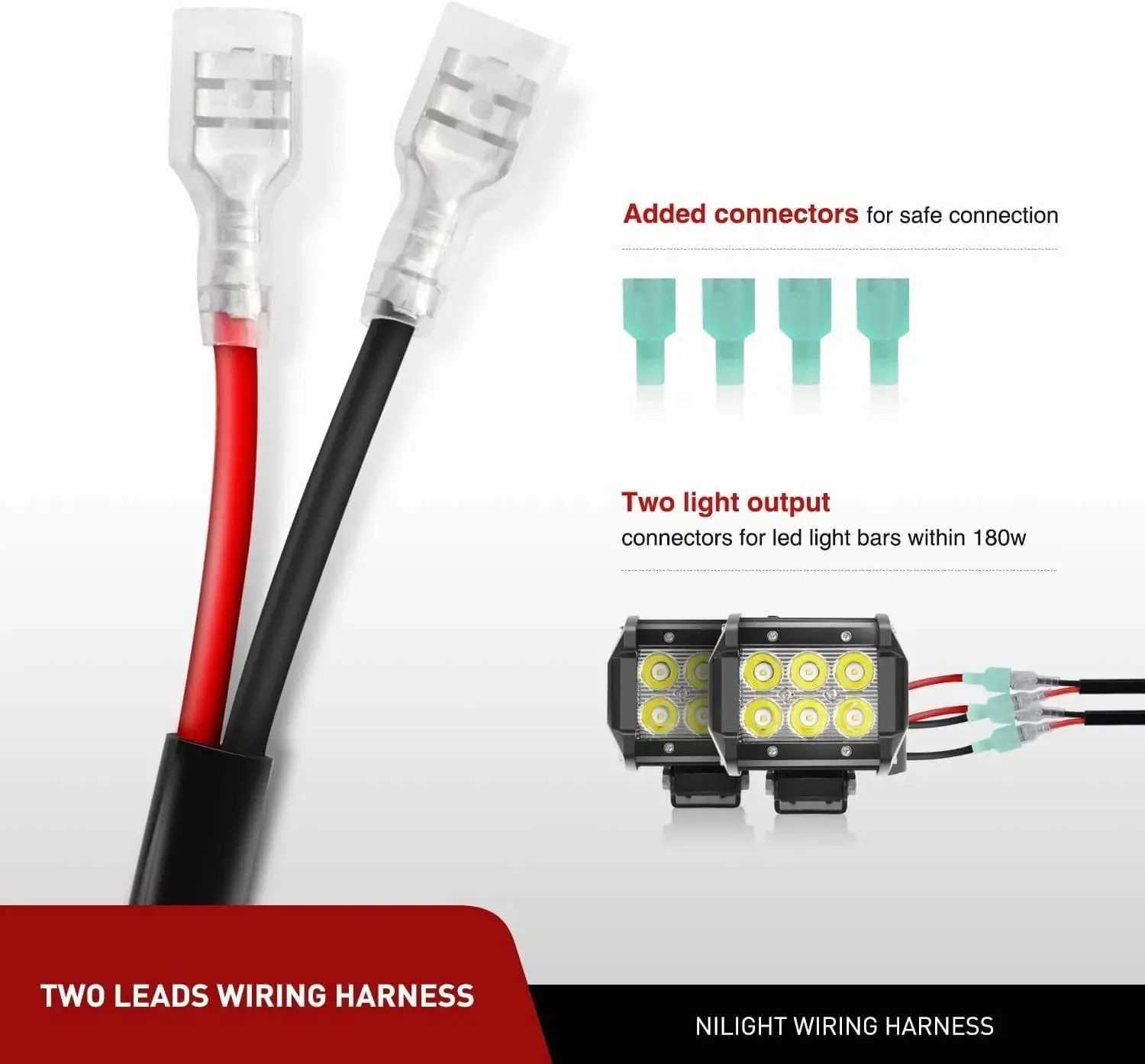 4.8 Inch 18W Flush Mount Flood LED Work Light Kit | 10FT Wire 3Pin Switch