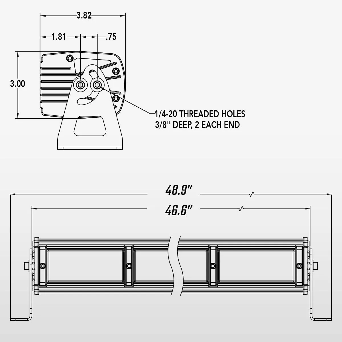 50" TRT Series Warning & Infrared LED Light Bar