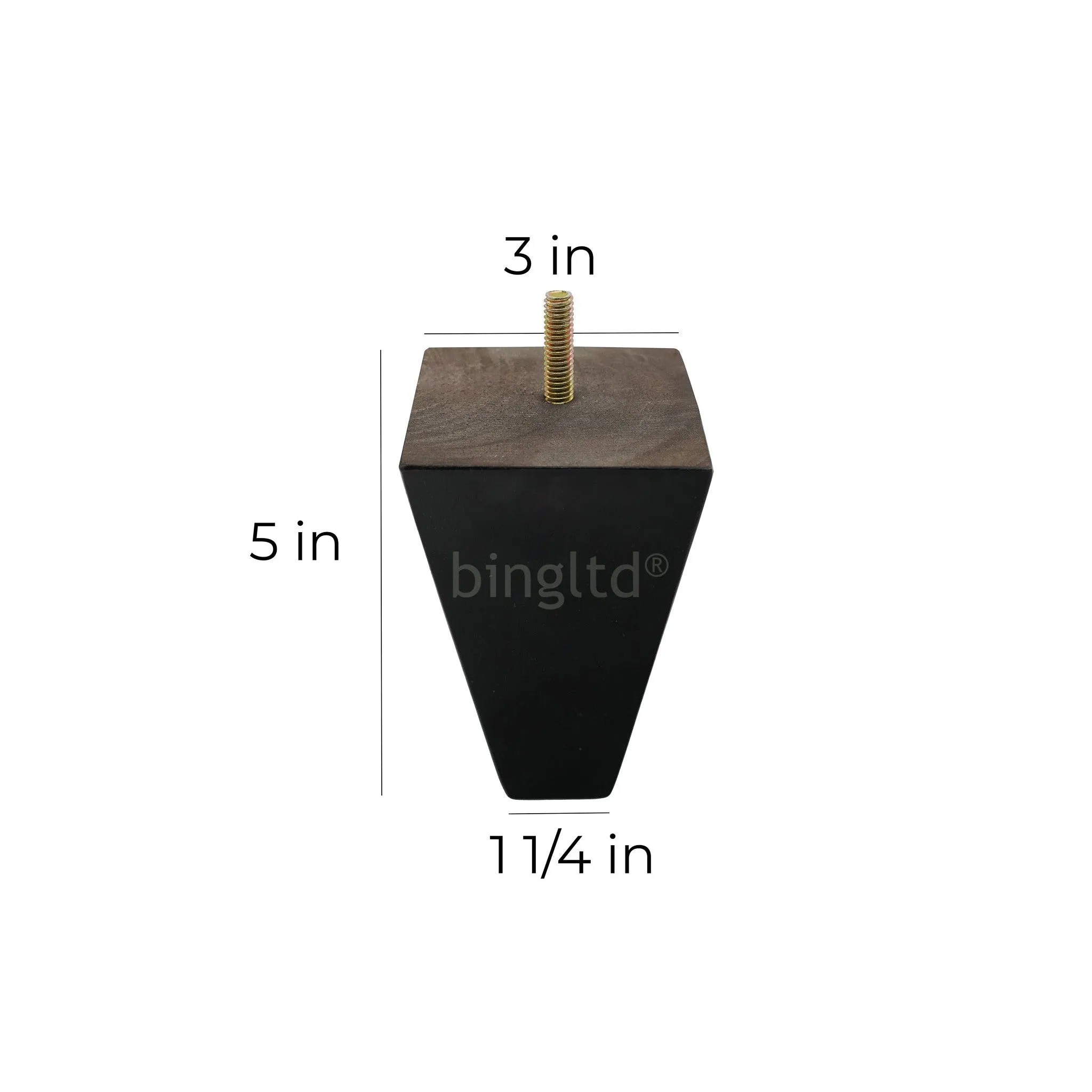 5" Square Tapered Hardwood Sofa Legs (ST50)