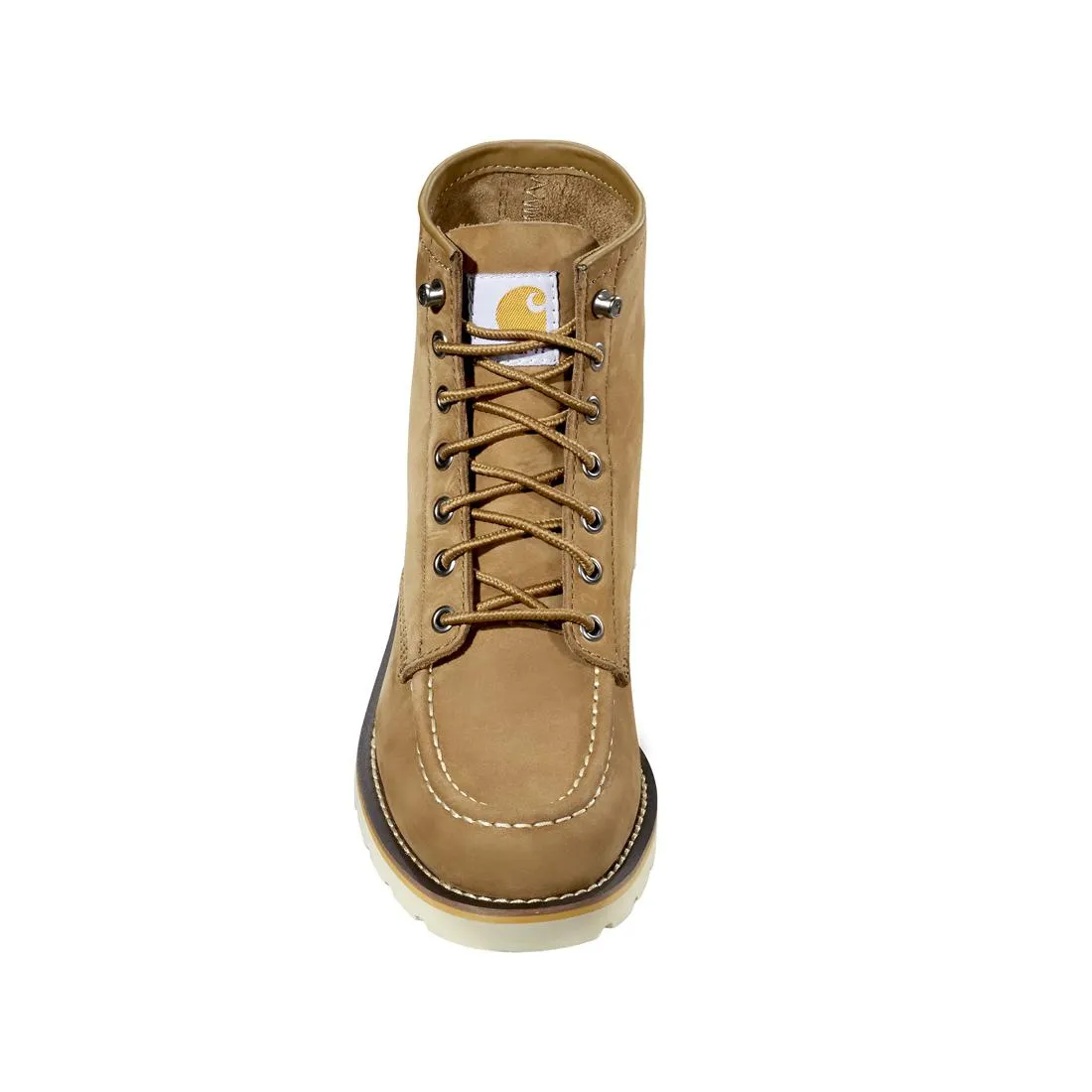 6" Women's Moc Toe Wedge Soft Toe Boot Coyote
