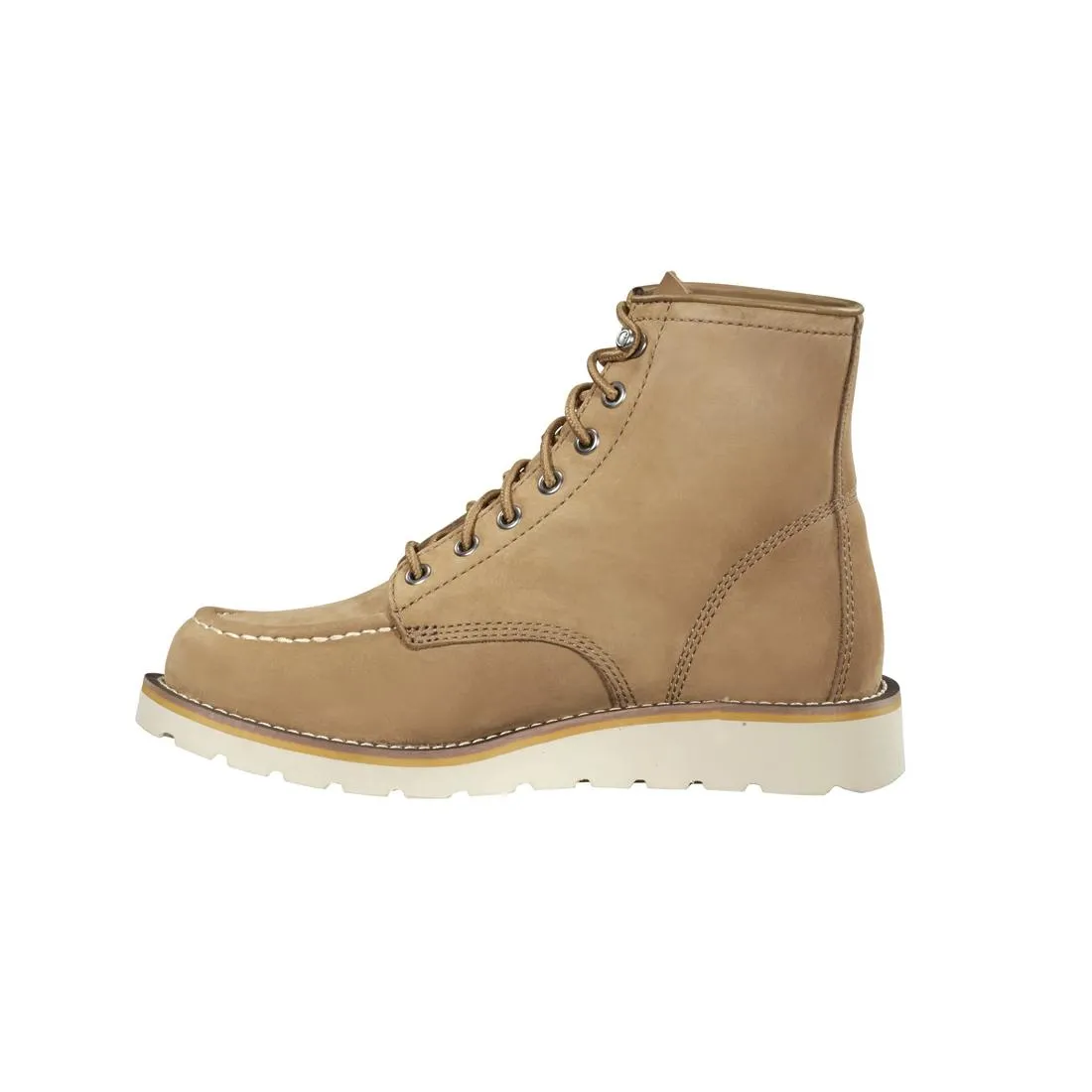 6" Women's Moc Toe Wedge Soft Toe Boot Coyote