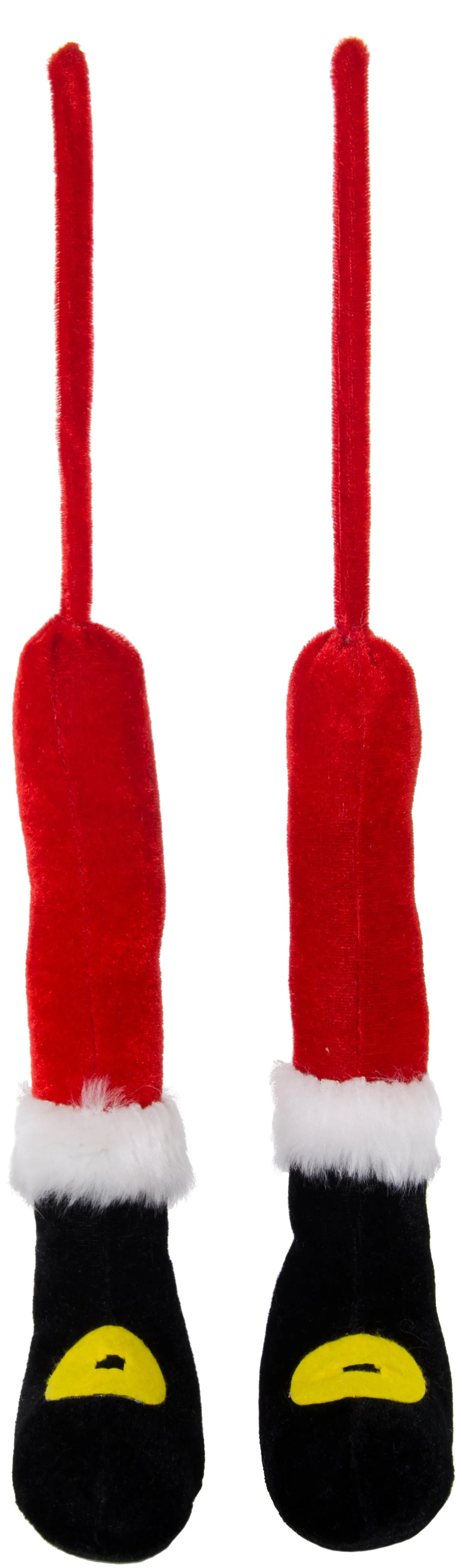 9" Velour Santa Leg Pair