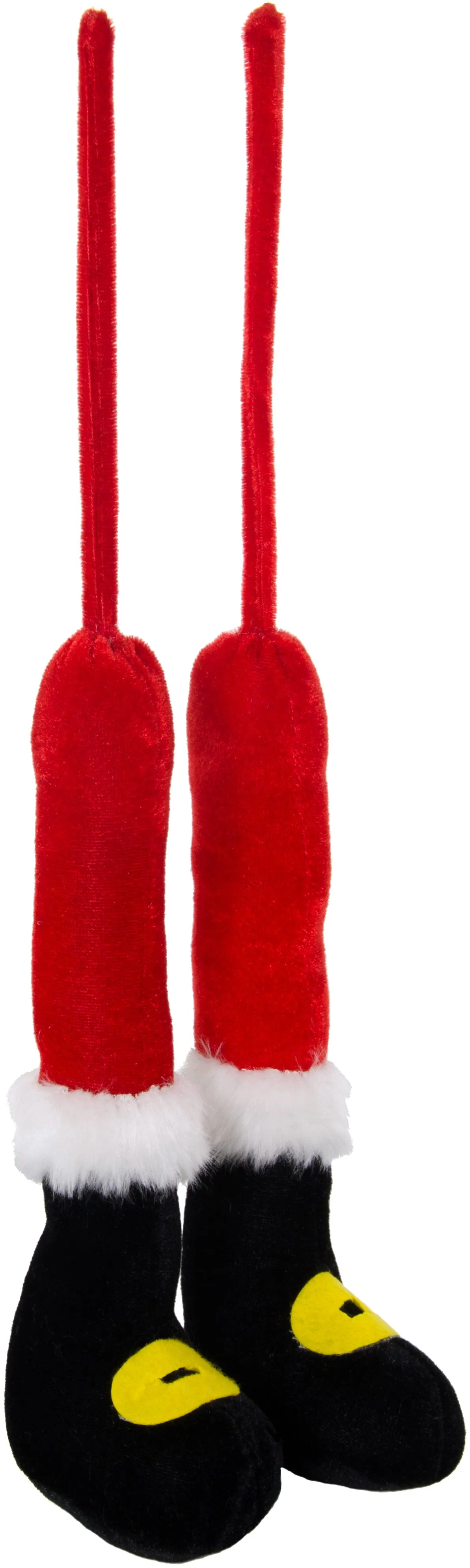 9" Velour Santa Leg Pair