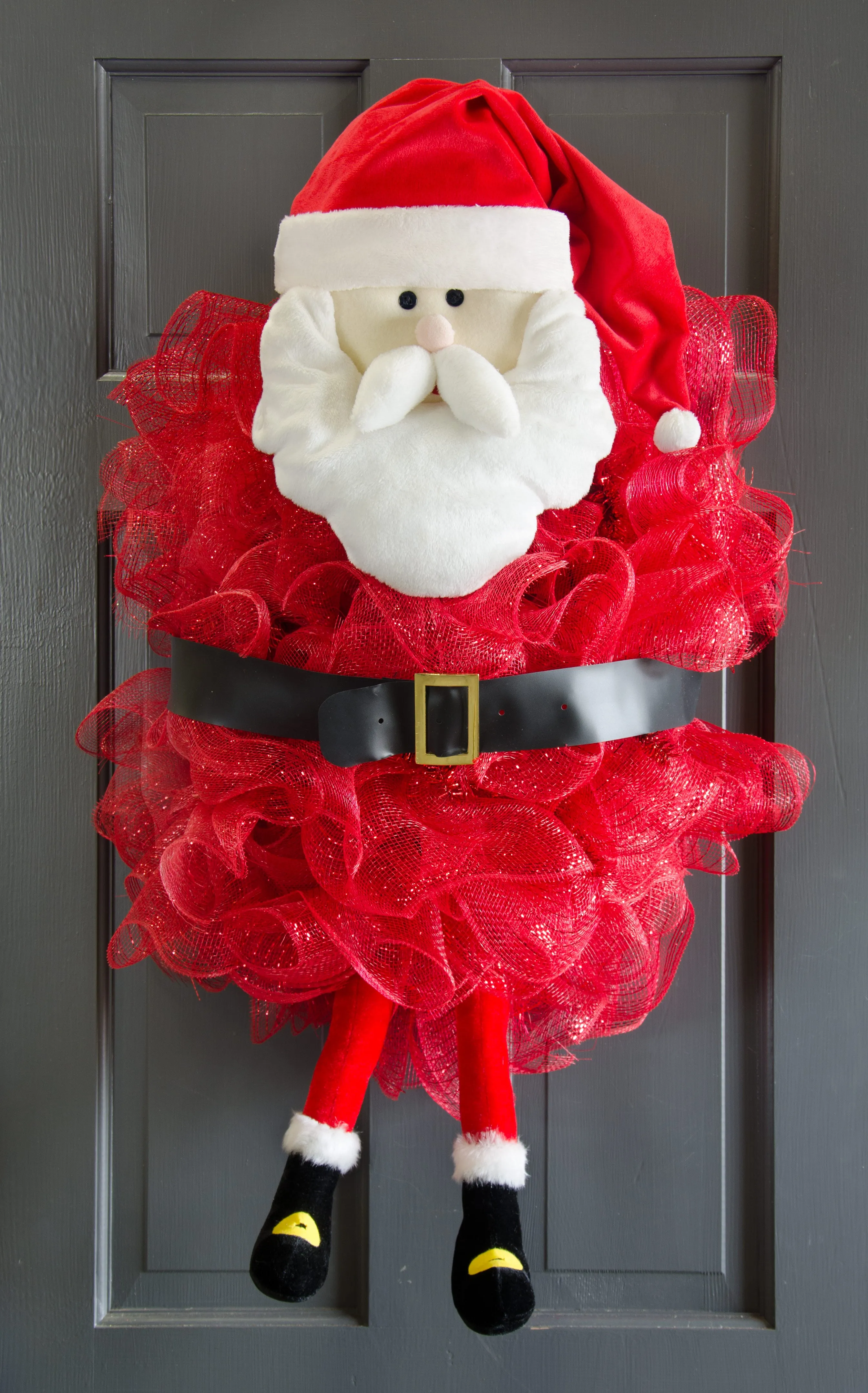 9" Velour Santa Leg Pair