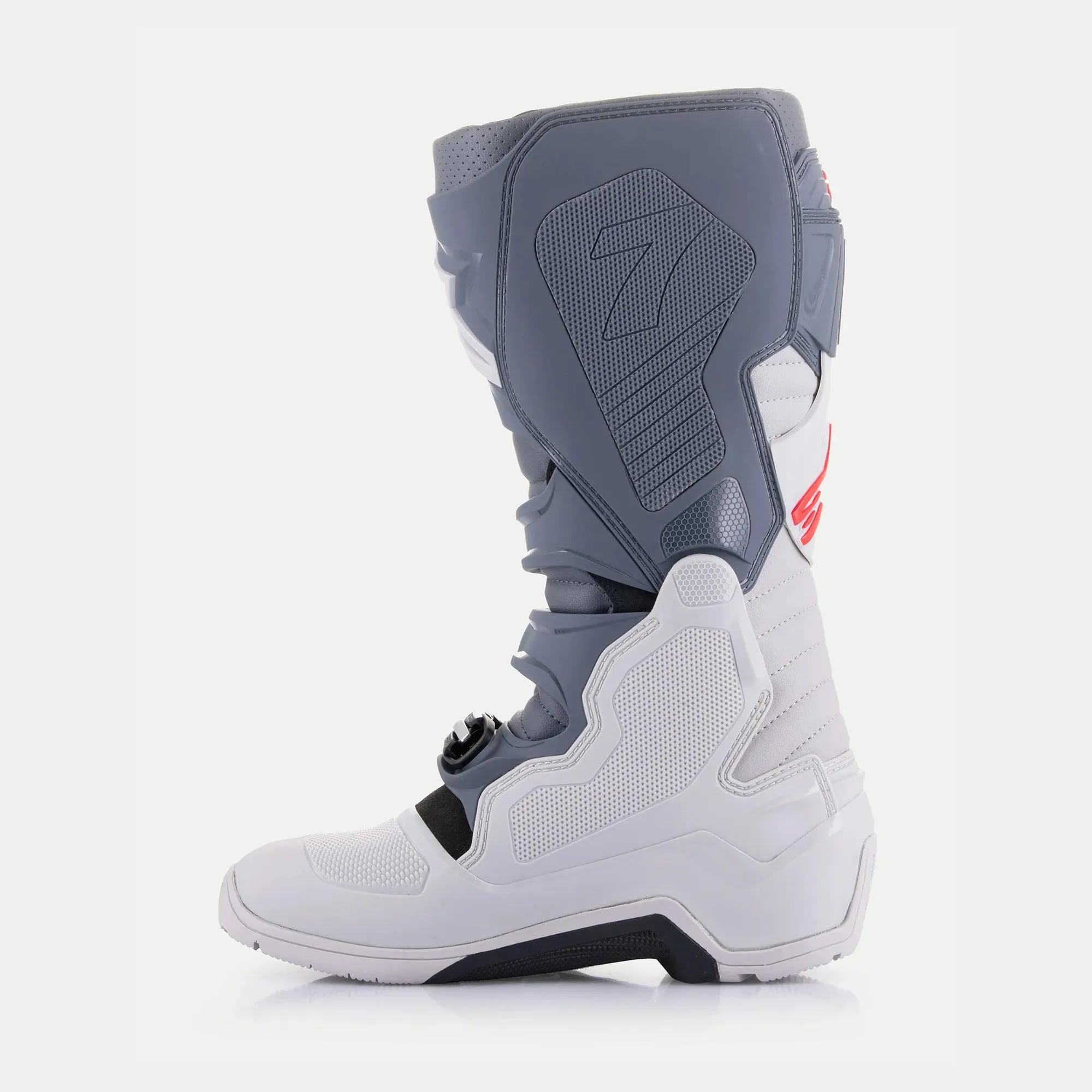 Alpinestars Tech 7 Enduro Boots - Light Gray/Dark Gray/Bright Red - CLOSEOUT
