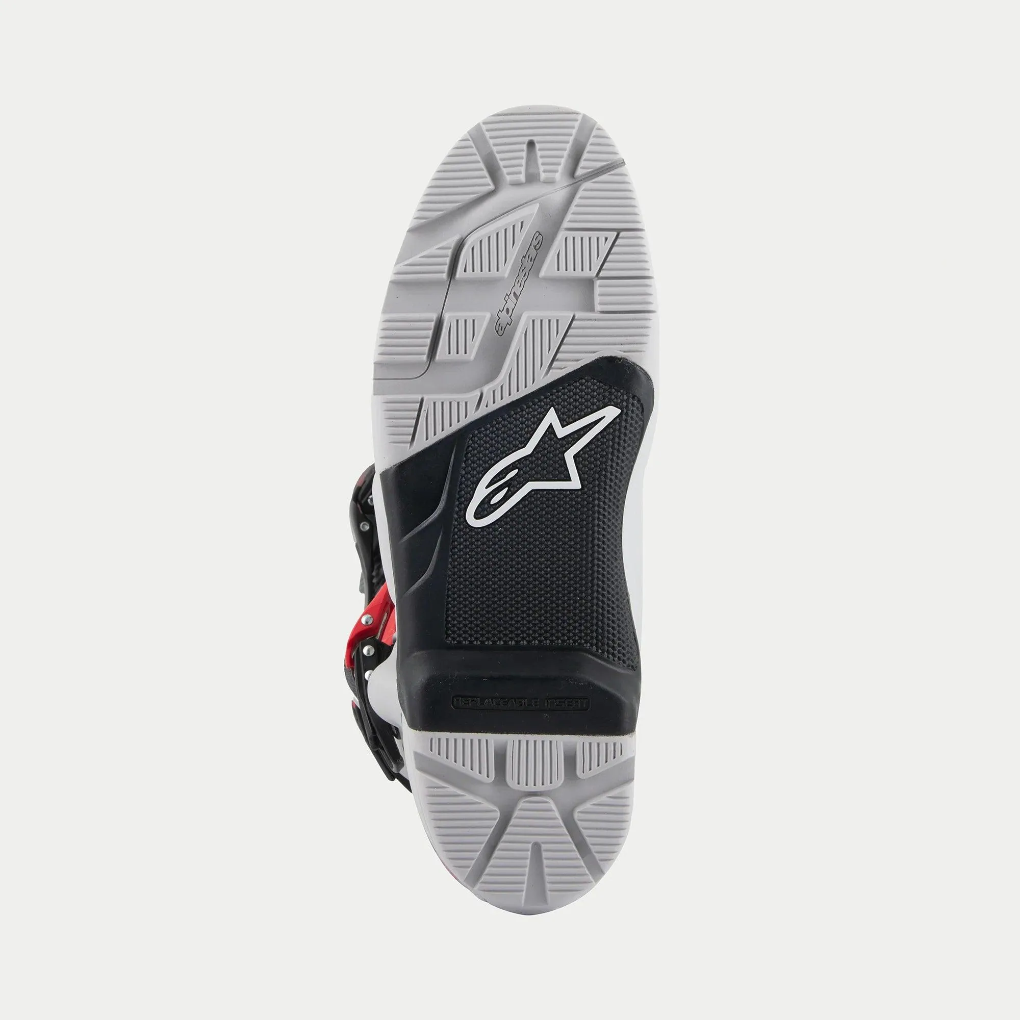 Alpinestars Tech 7 Enduro Boots - Light Gray/Dark Gray/Bright Red - CLOSEOUT