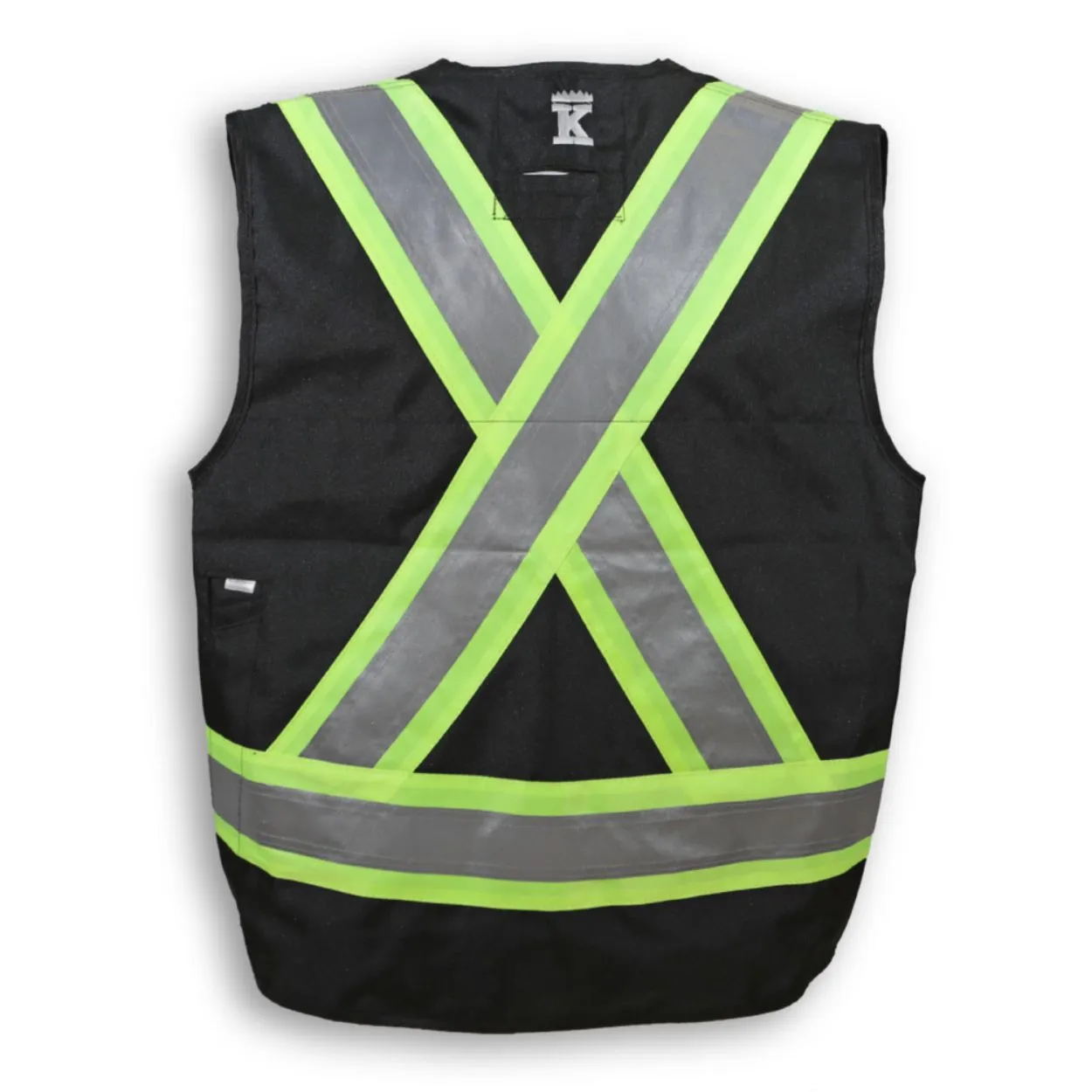 Big K Hi-Vis Surveyor's Vest - Black BK402BK