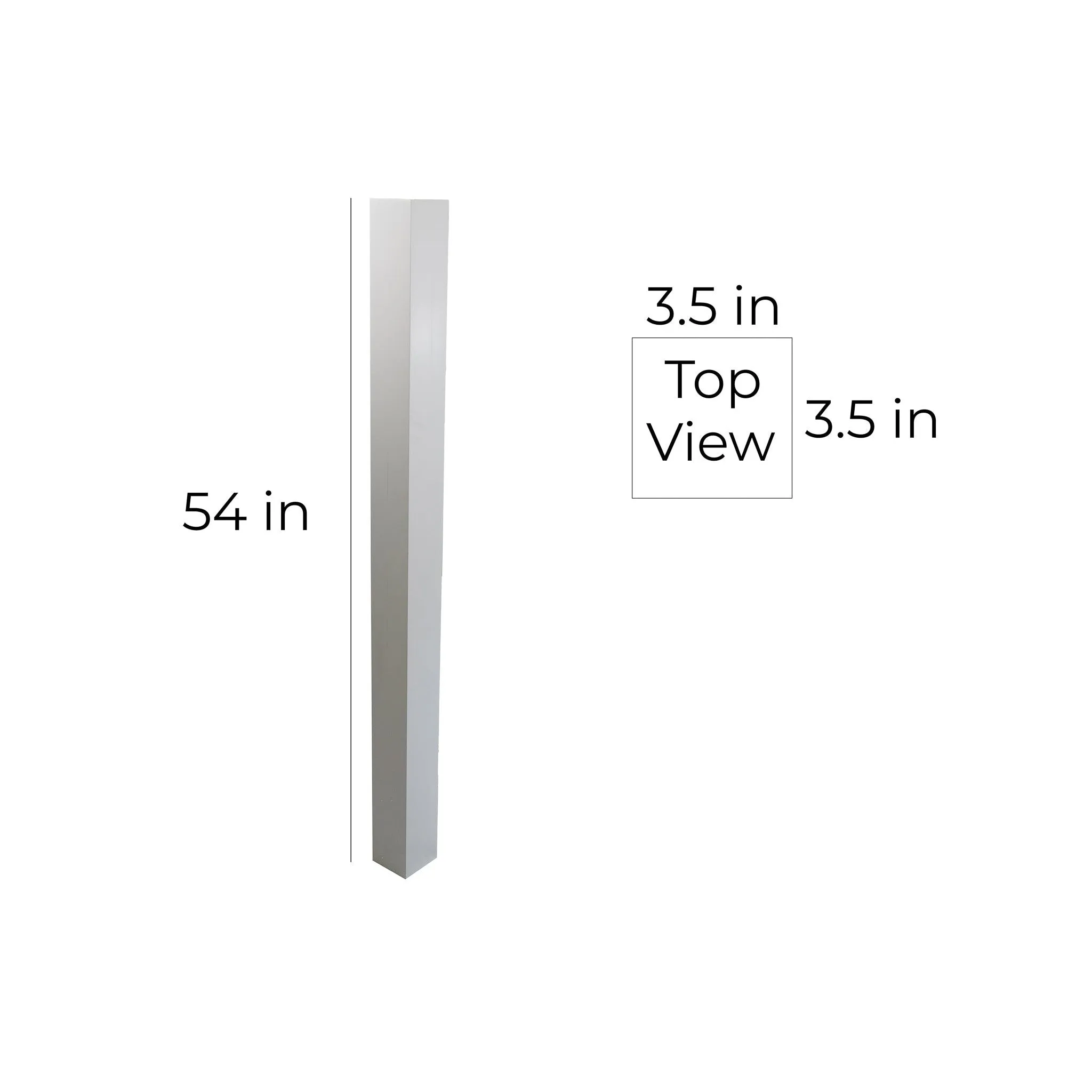 bingltd - 3.5" x 54"  Plain Red Oak Newel Post (SP4008-RO-PRIME-UNF)