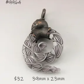Black and White Helix Focal with Copper Electroforming