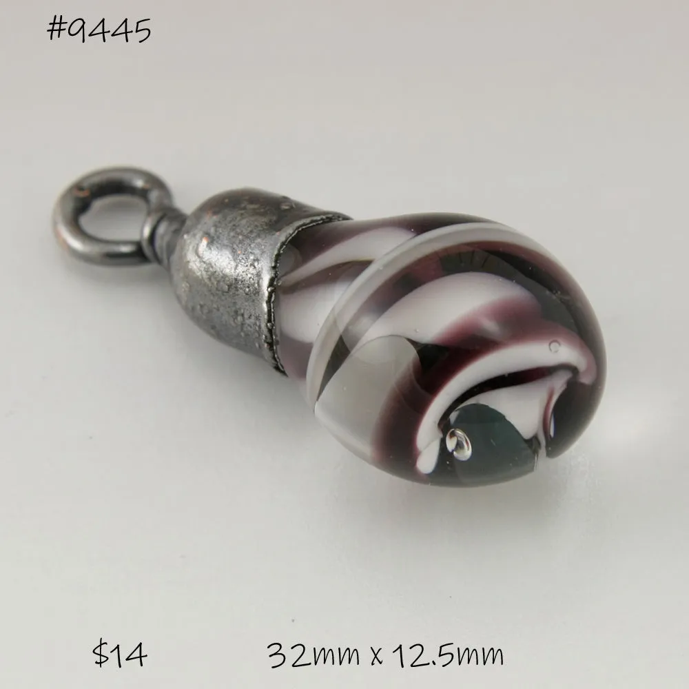Black and White Twist Drip with Copper Electroforming Focal Single