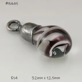Black and White Twist Drip with Copper Electroforming Focal Single