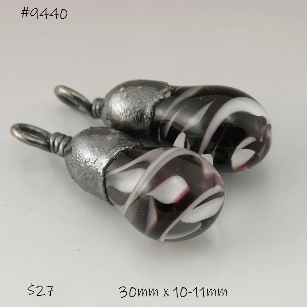 Black and White Twist Drips with Copper Electroforming