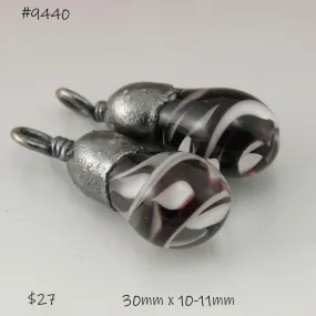 Black and White Twist Drips with Copper Electroforming