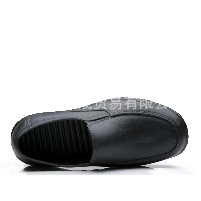 Black Chef Shoes Men Skid-Proof Sole Kitchen Shoes Chef Safety Shoes Oil-Proof and Waterproof Working Boots