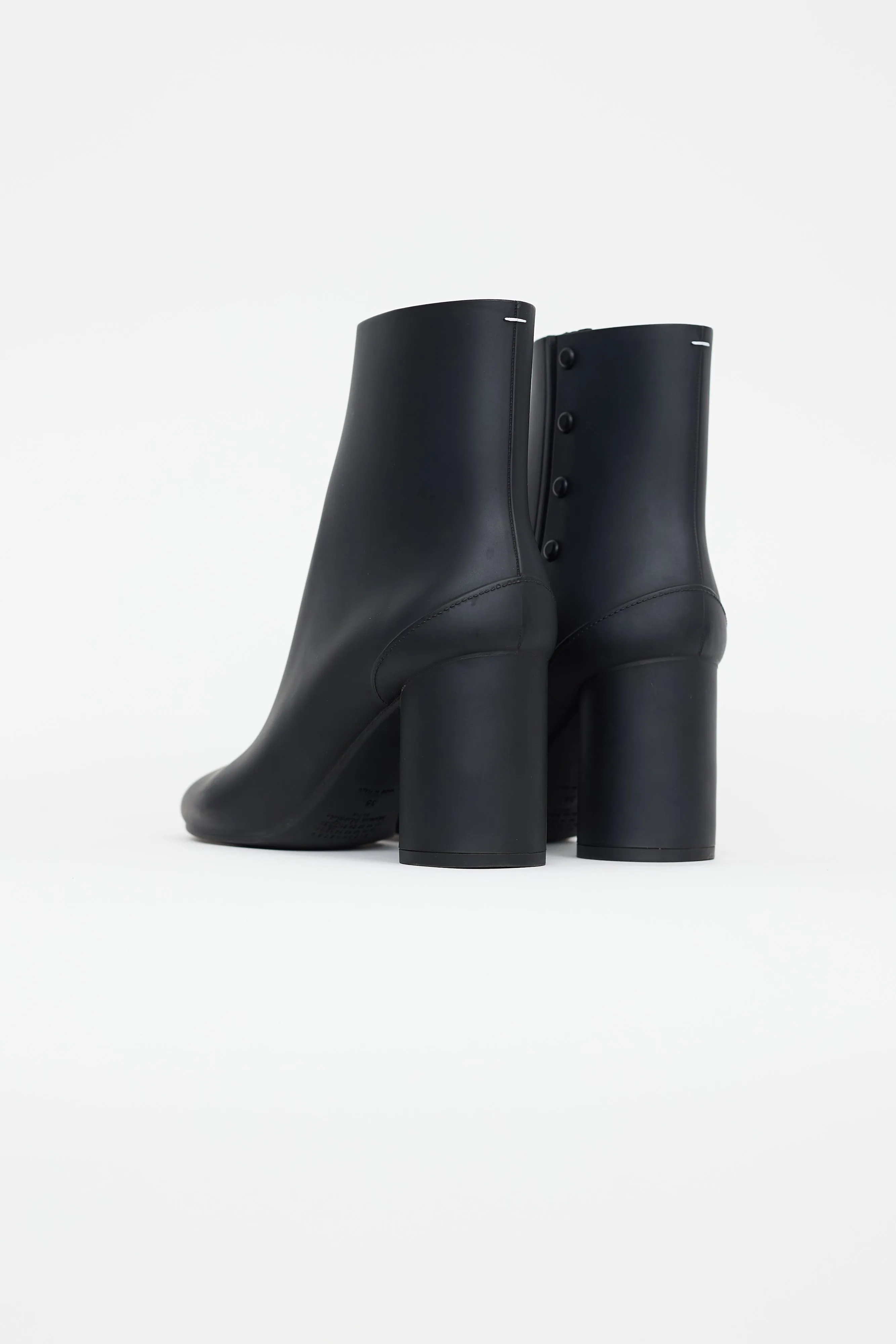 Black Rubber Tabi Ankle Boot