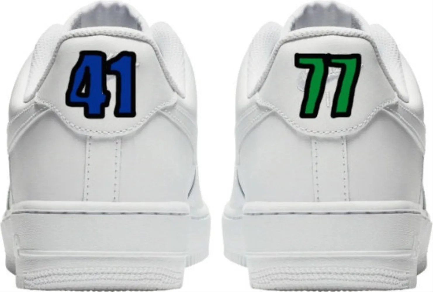 Blue Green Swoosh Custom Air Force 1