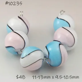 Blue Pink White and Black Twist Round Set