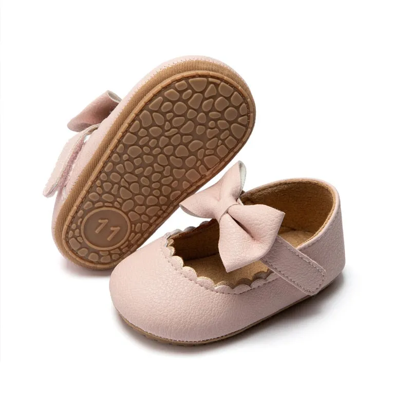 Bowknot Non-Slip Soft-Sole Baby Shoes