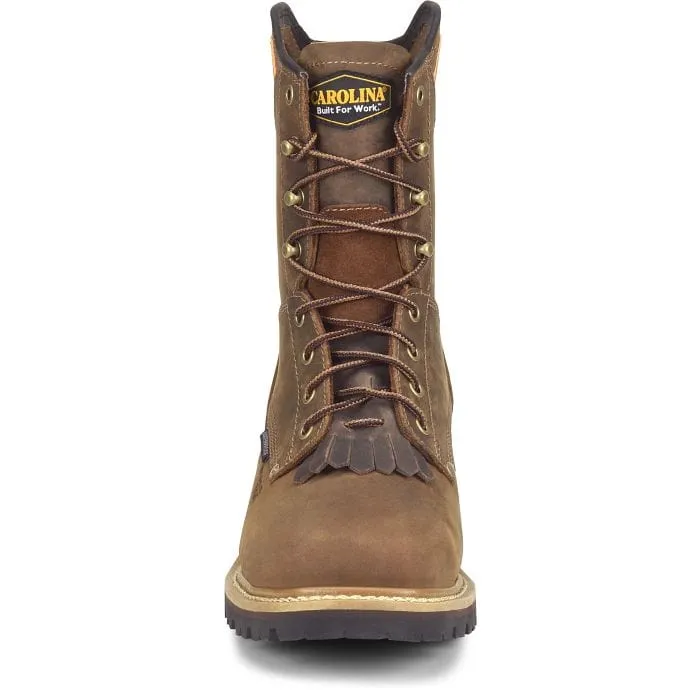Carolina Men's Coppice Brown Waterproof Composite Toe Logger Boots CA9855