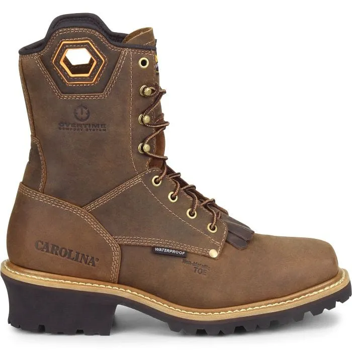 Carolina Men's Coppice Brown Waterproof Composite Toe Logger Boots CA9855