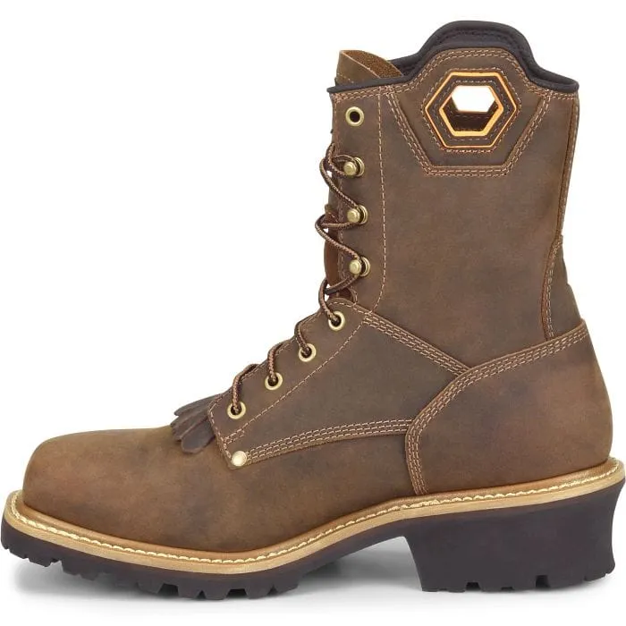 Carolina Men's Coppice Brown Waterproof Composite Toe Logger Boots CA9855