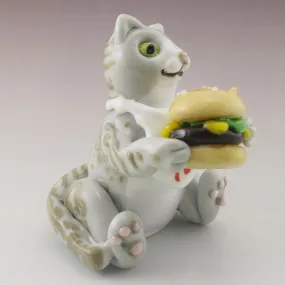Cheeseburger Kitty Sculpture