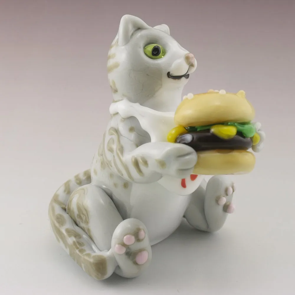 Cheeseburger Kitty Sculpture