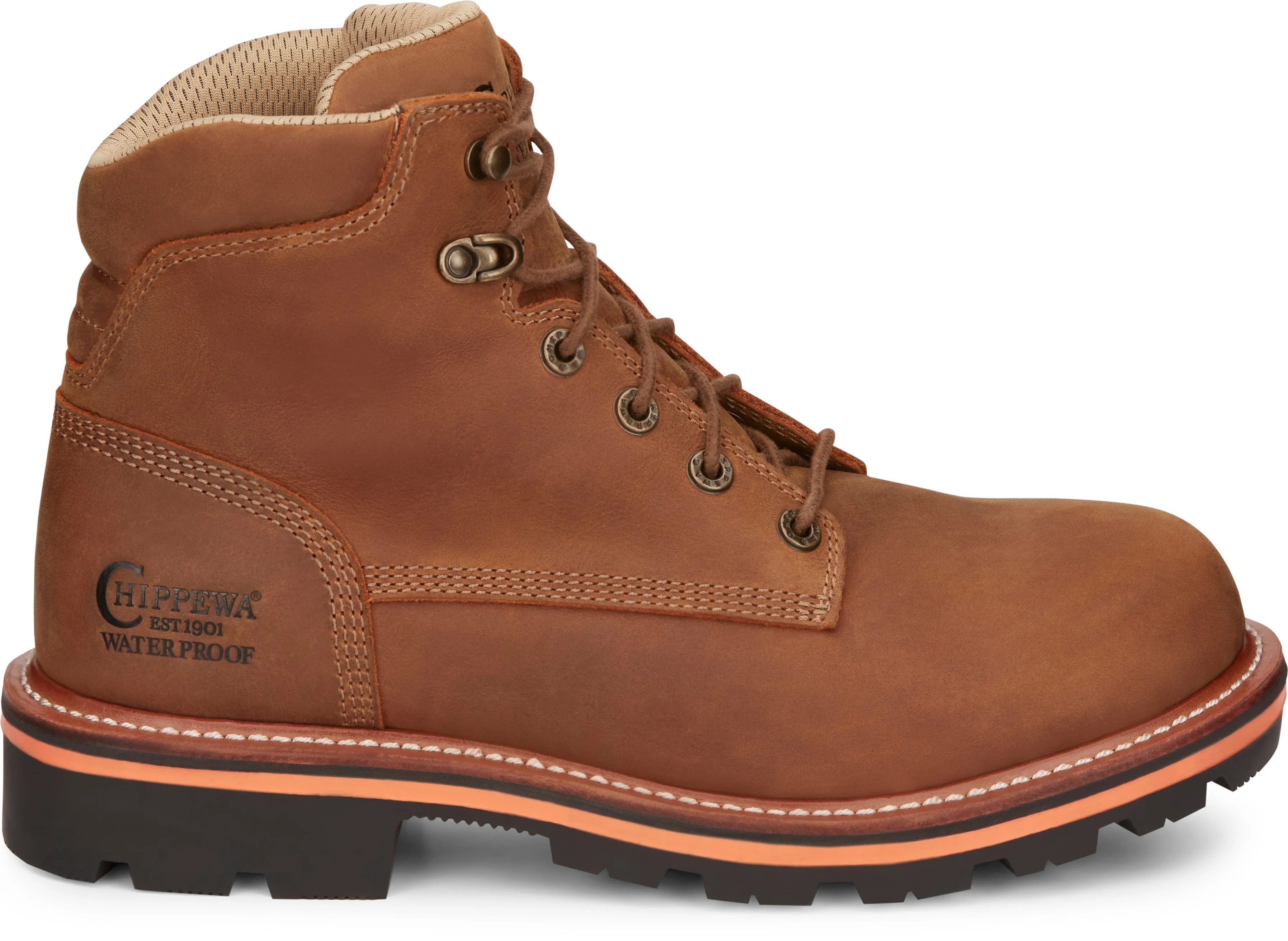 Chippewa Men's Thunderstruck Brown Waterproof Composite Toe Lace-Up Work Boot TH1010