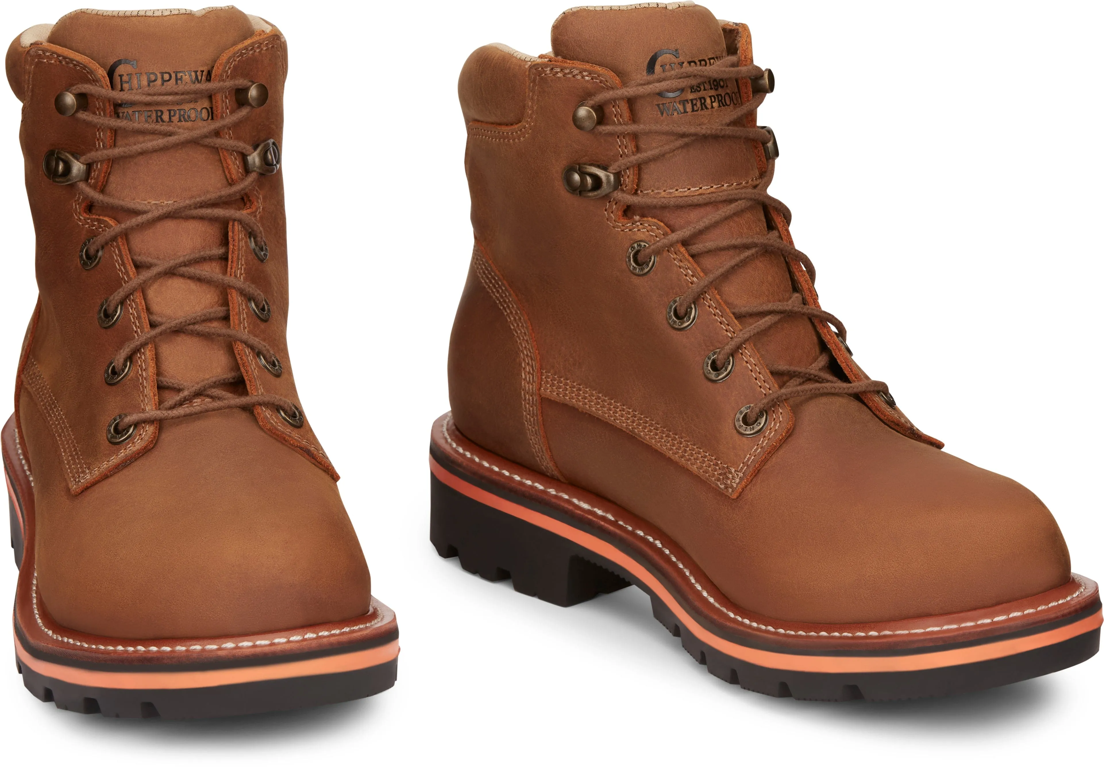 Chippewa Men's Thunderstruck Brown Waterproof Composite Toe Lace-Up Work Boot TH1010