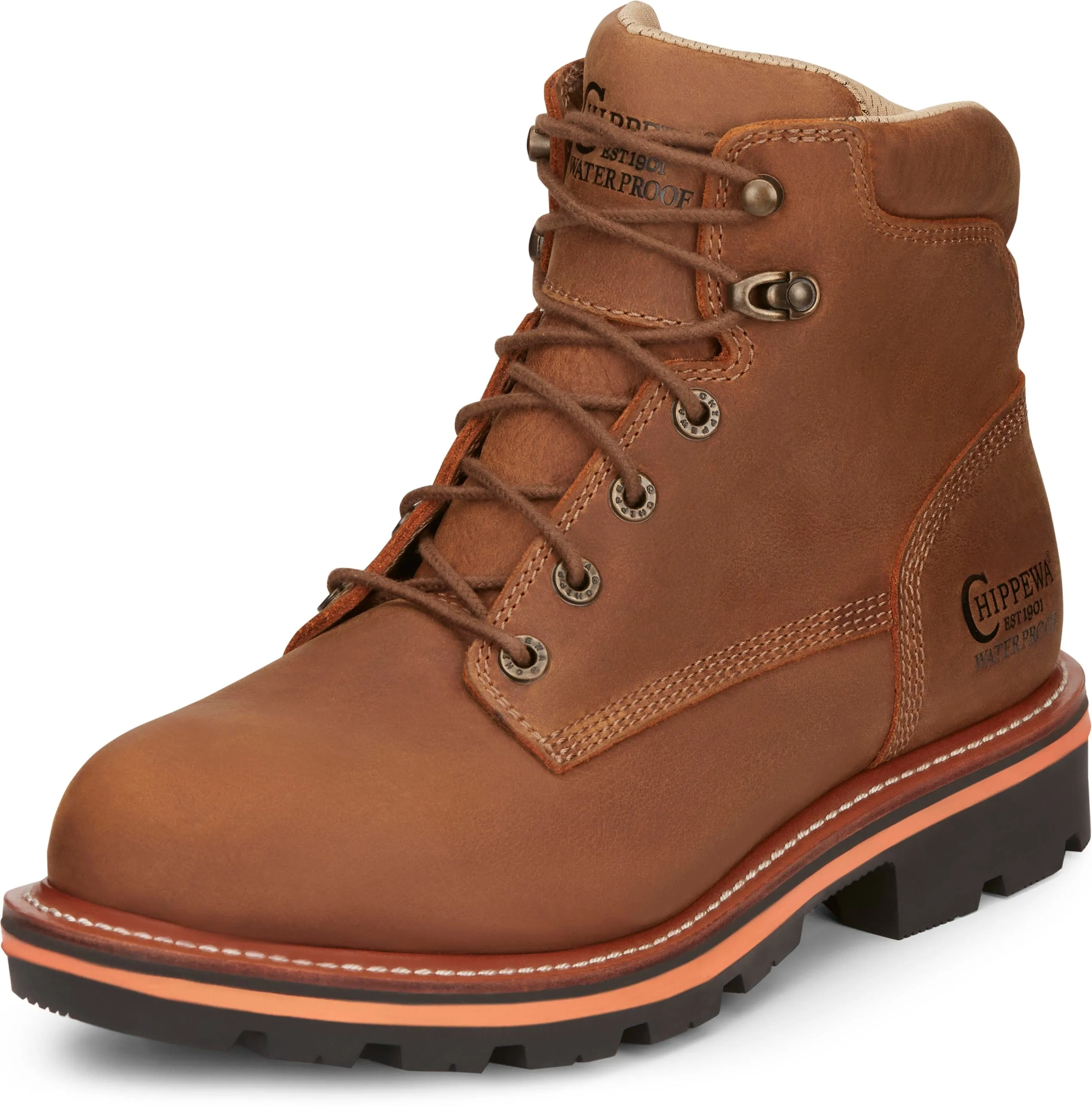 Chippewa Men's Thunderstruck Brown Waterproof Composite Toe Lace-Up Work Boot TH1010
