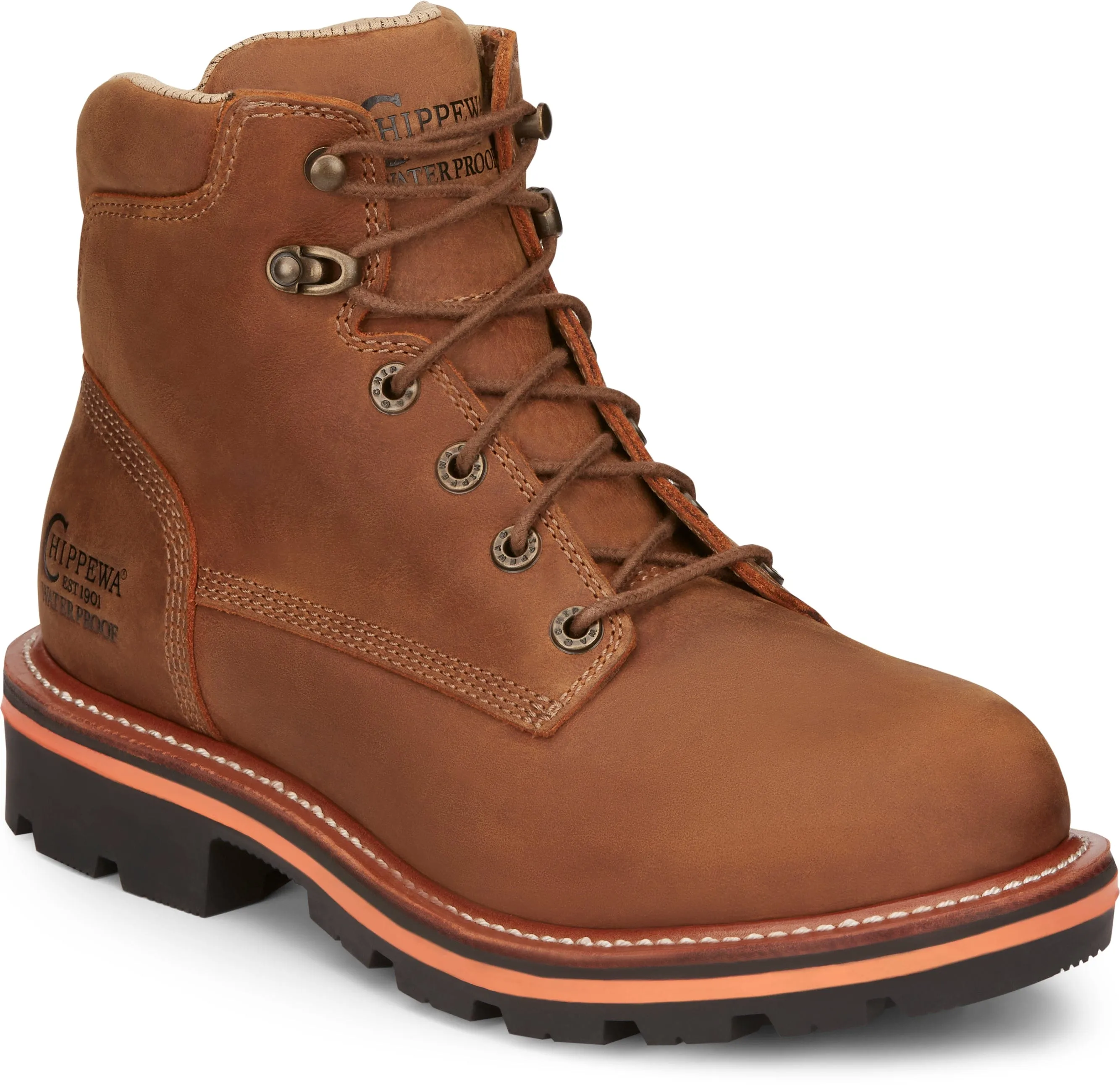 Chippewa Men's Thunderstruck Brown Waterproof Composite Toe Lace-Up Work Boot TH1010