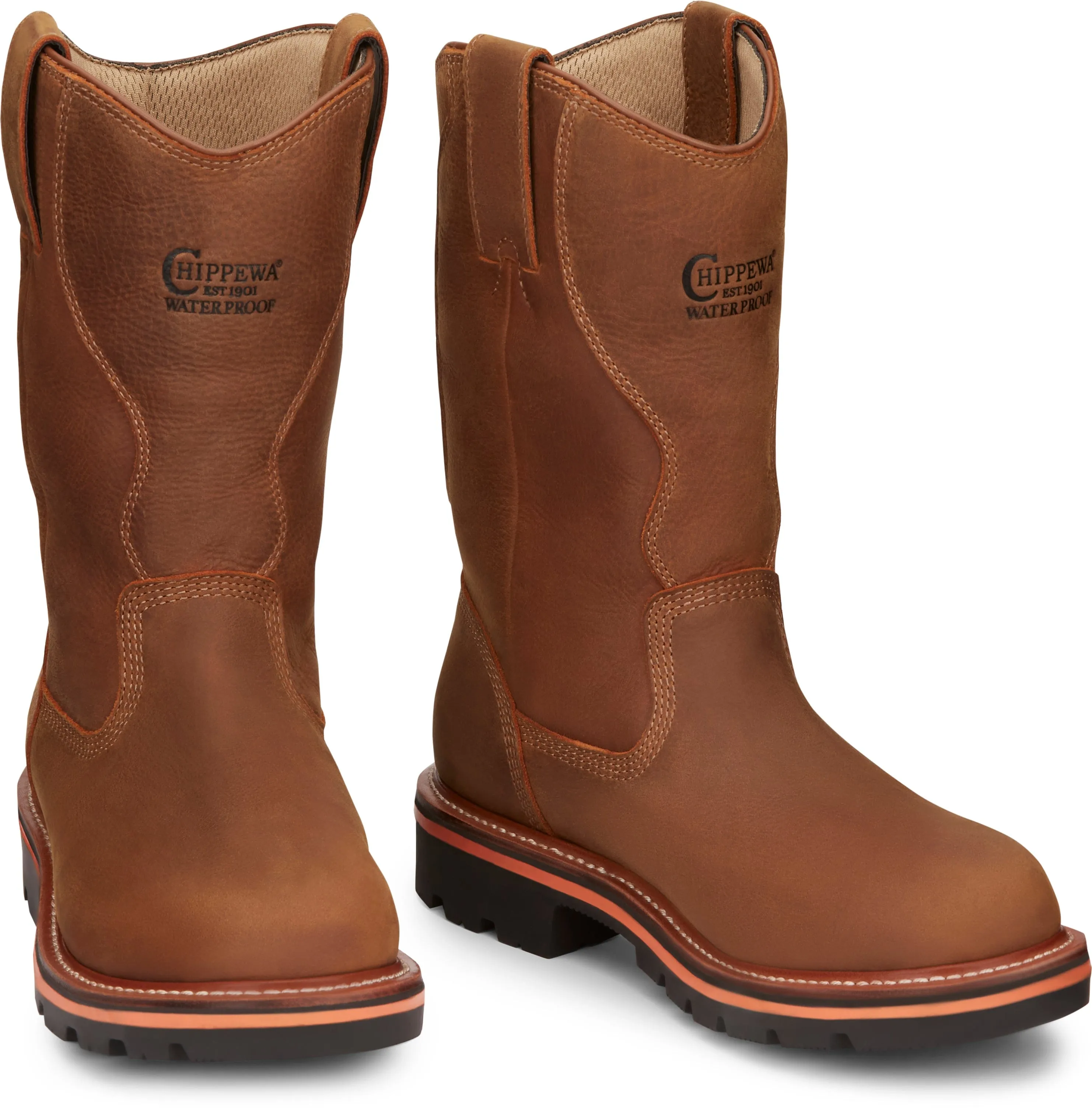 Chippewa Men's Thunderstruck Light Brown Waterproof Soft Toe Work Boots TH1040