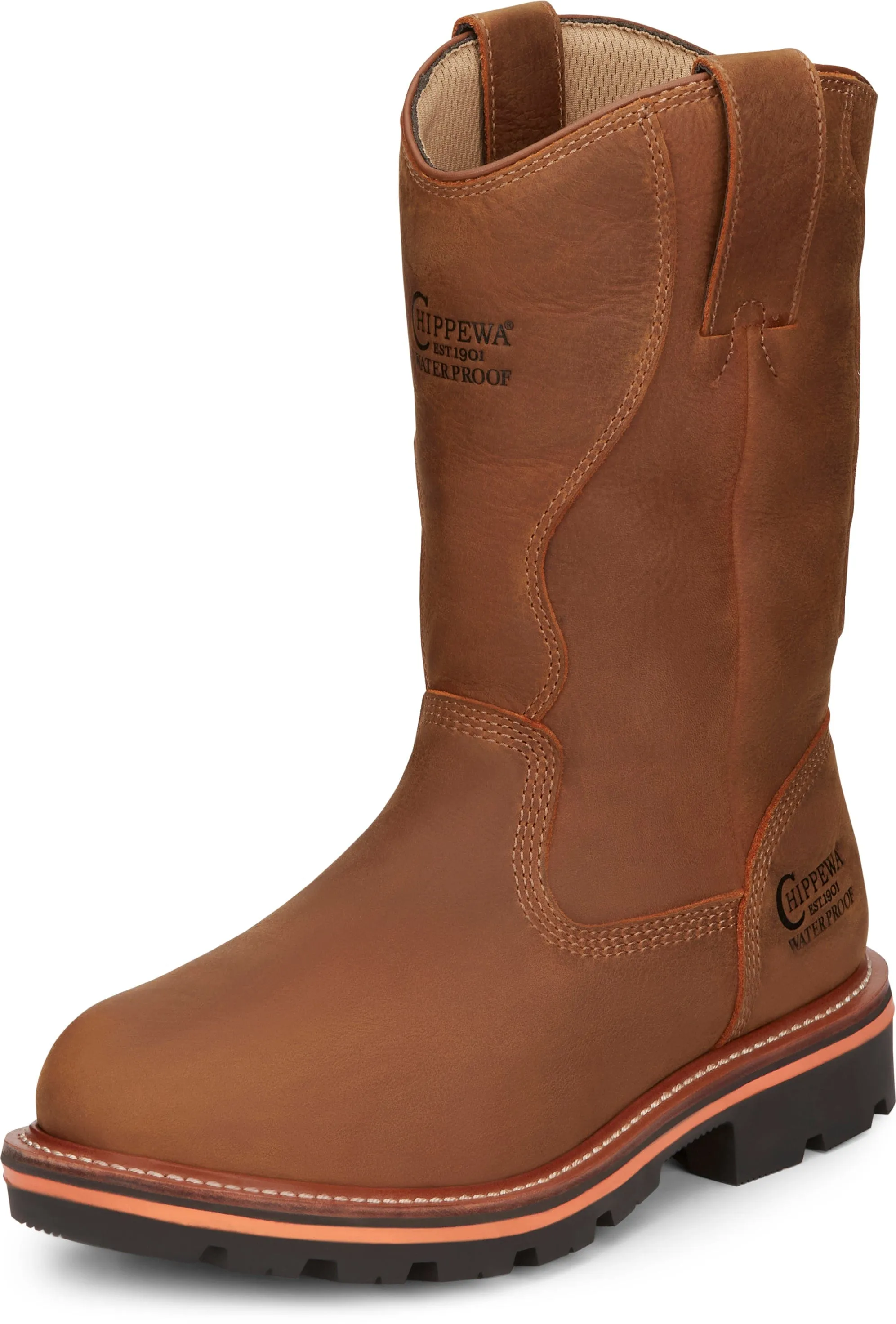 Chippewa Men's Thunderstruck Light Brown Waterproof Soft Toe Work Boots TH1040