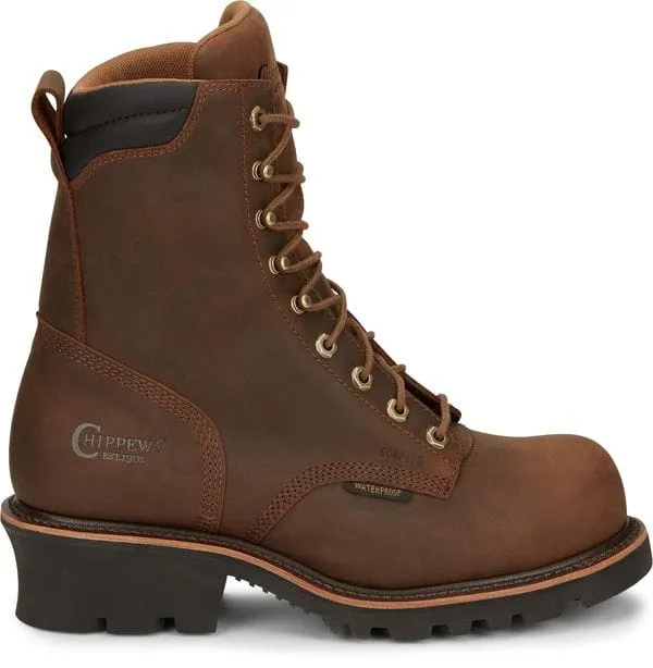 Chippewa Men's Valdor 8" Waterproof Composite Toe Logger Work Boots 73236