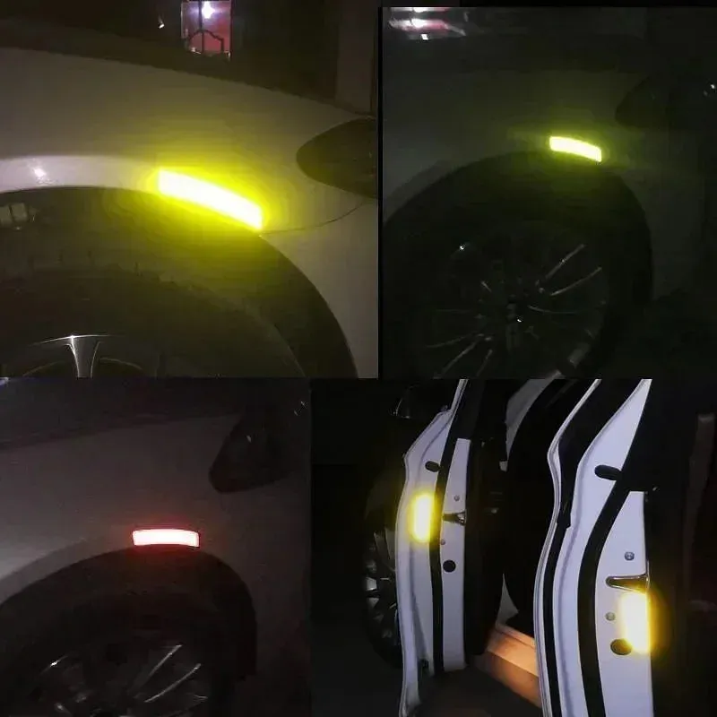 Color Name: Red - 2023 Car Door Reflective Sticker Safety Opening