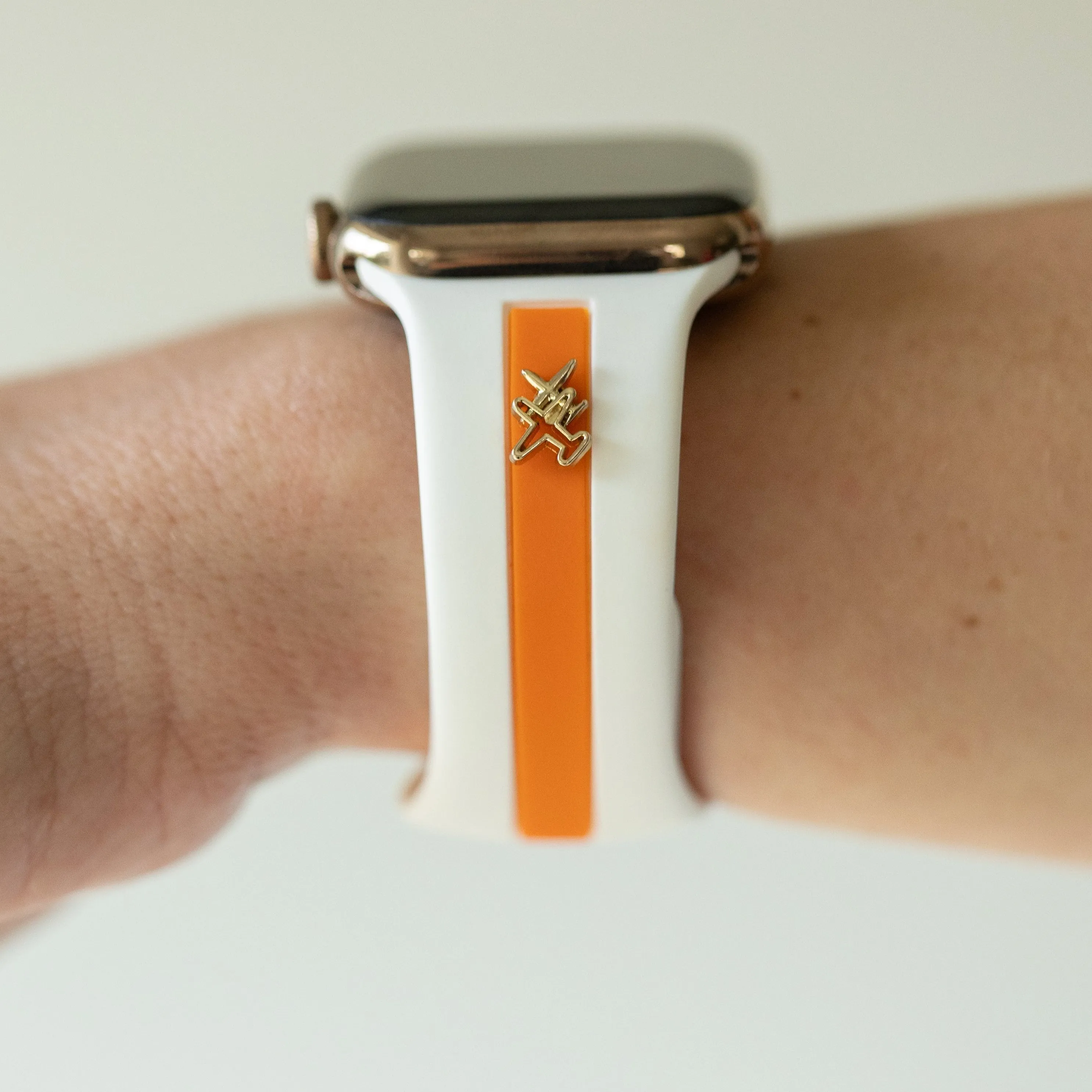 Come Fly With Me✈️White & Orange Smart Watch Band