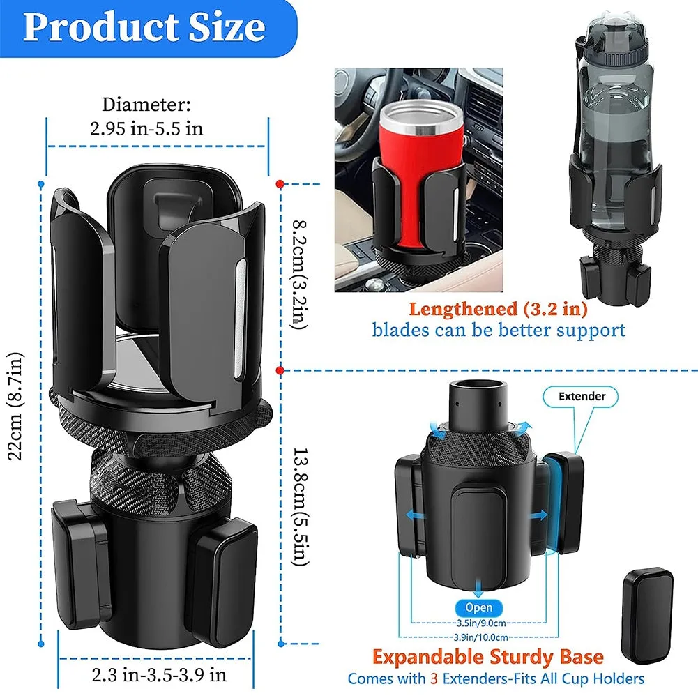 Cup Holder Expander For Car Multi-Functional Cup Holder Adapter