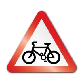 Cycle route ahead (Post/Fence Fix)