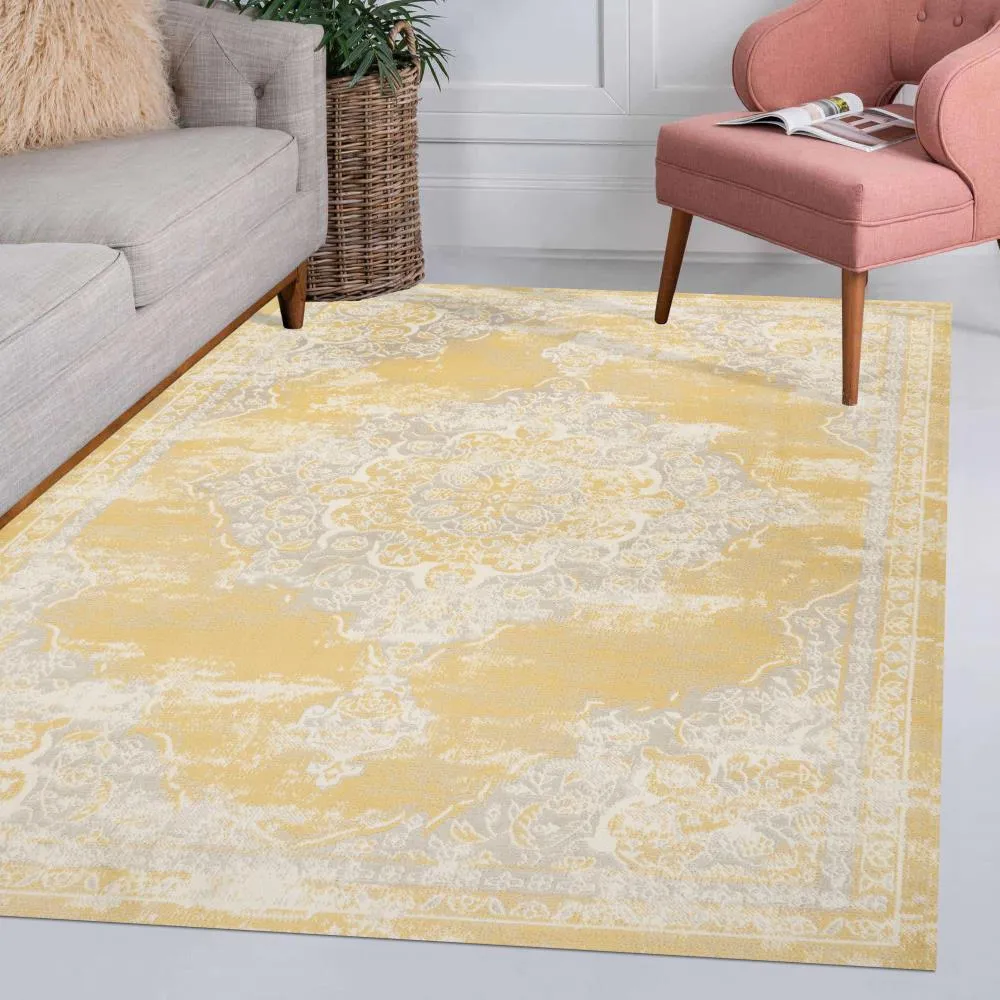 Danube Alhambra Ornate Medallion Modern Area Rug